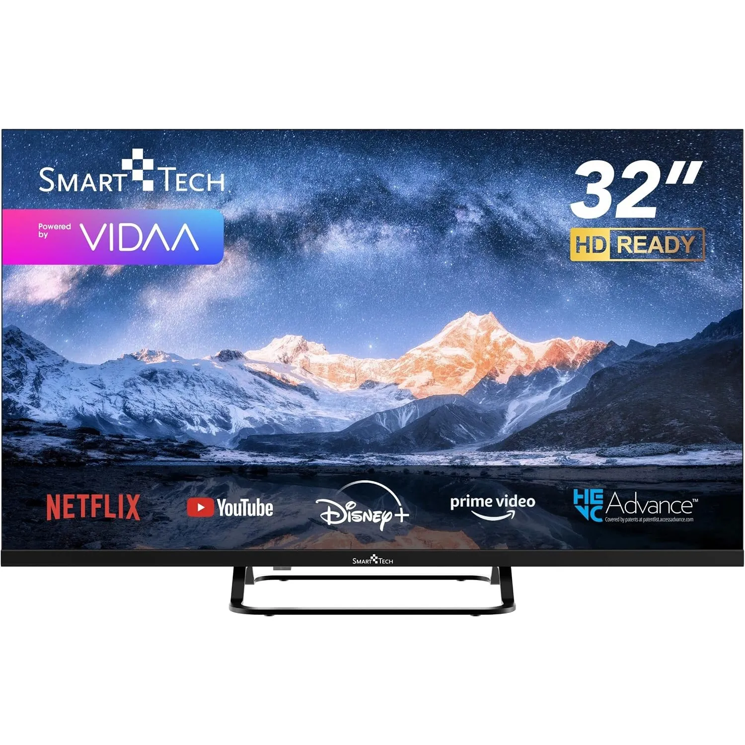 Smart Tech 32HV02V Fernseher 32 Zoll Smart TV VIDAA mit HD-Ready Auflösung | Dolby Audio | 3x HDMI | 2x USB | Bluetooth…