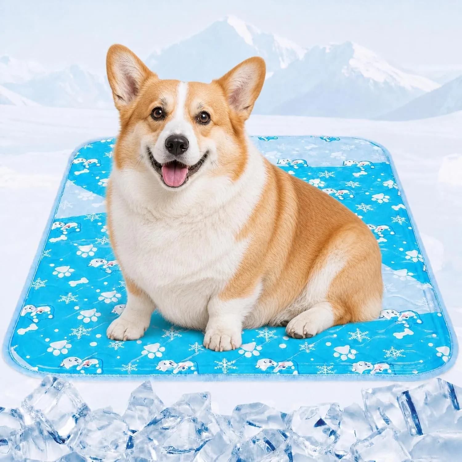 Kühlmatte Hund 60x45cm – Selbstkühlende Hundematte für Kleine Hunde & Katzen – Kühldecke für Körbchen, Box & Auto – Fal…
