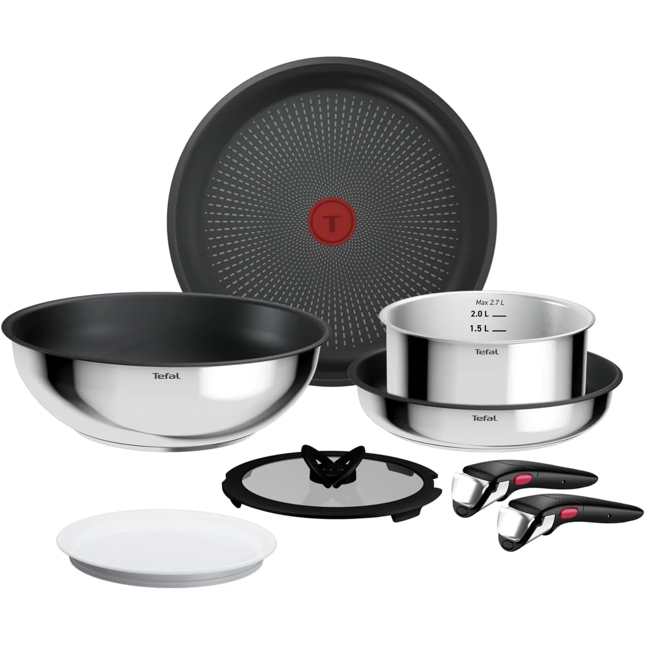 Tefal Ingenio Comfort Max 8-tlg. Kochgeschirr-Set, stapelbar, platzsparend