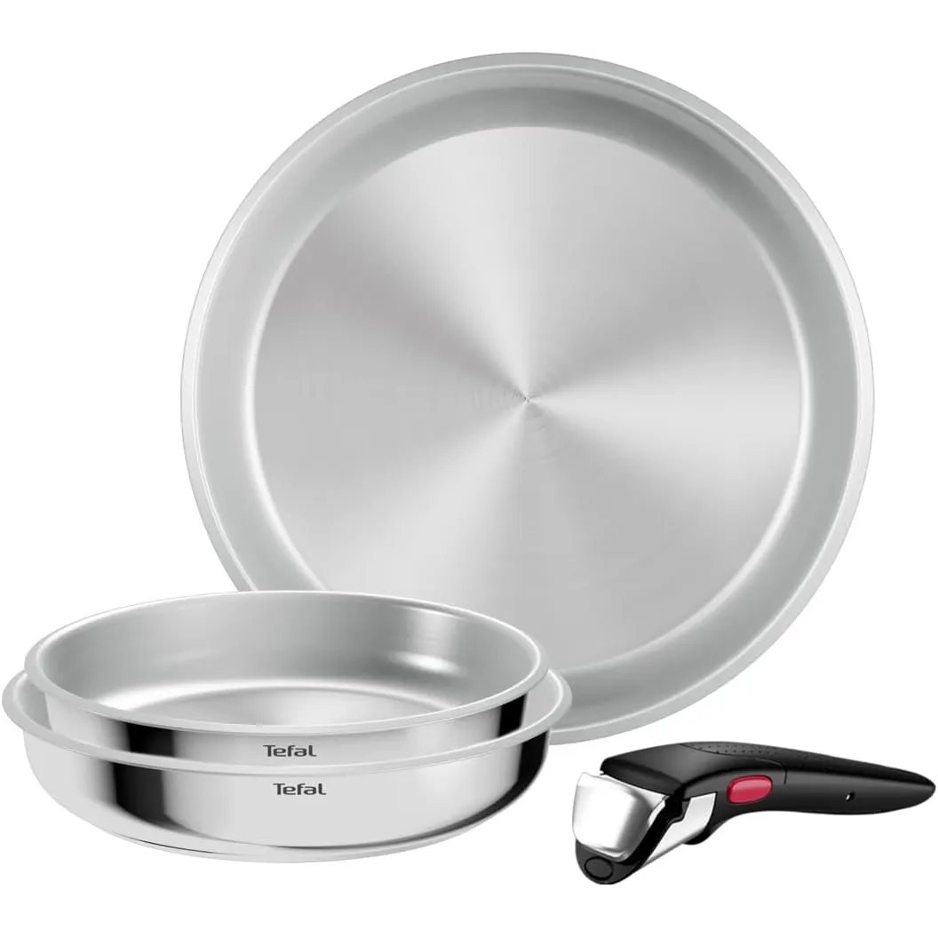 Tefal Ingenio Comfort Max 4-tlg. Pfannen-Set, unversiegelt | extrastarker Boden, platzsparend, für alle Herdarten, sich…