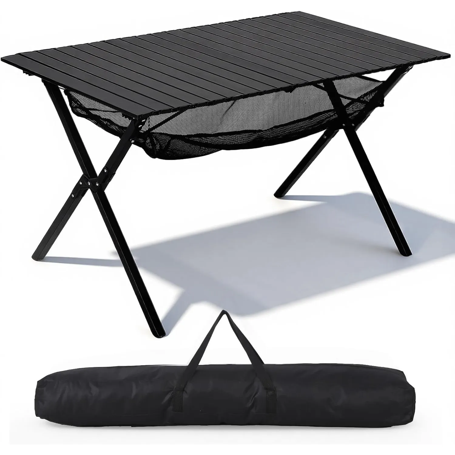 HAUSPROFI Campingtisch Klappbar 120x70x70cm Groß für 4-6 Personen, Klapptisch Aluminium 100 kg Belastbar, Falttisch mit…