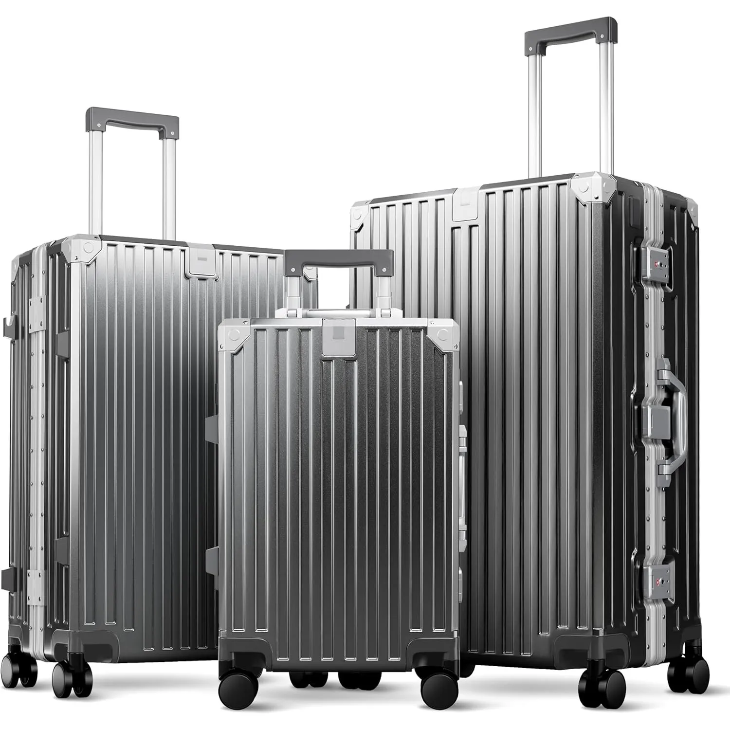 ALPHA CAMP Kofferset 3 Teilig Größe M L XL Reisekoffer Leicht Hartschalenkoffer Polycarbonat Luggage Suitcase mit Rolle…