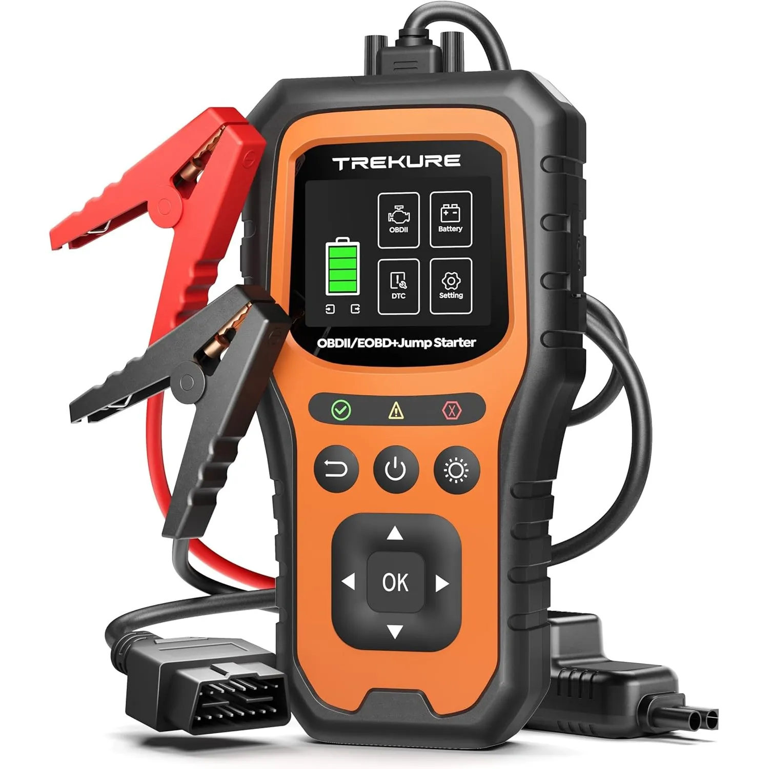 TREKURE 7000A Starthilfe Powerbank Auto mit Batterietester & OBD2 Diagnosegerät – 12V Auto Starthilfegerät für Benzin &…