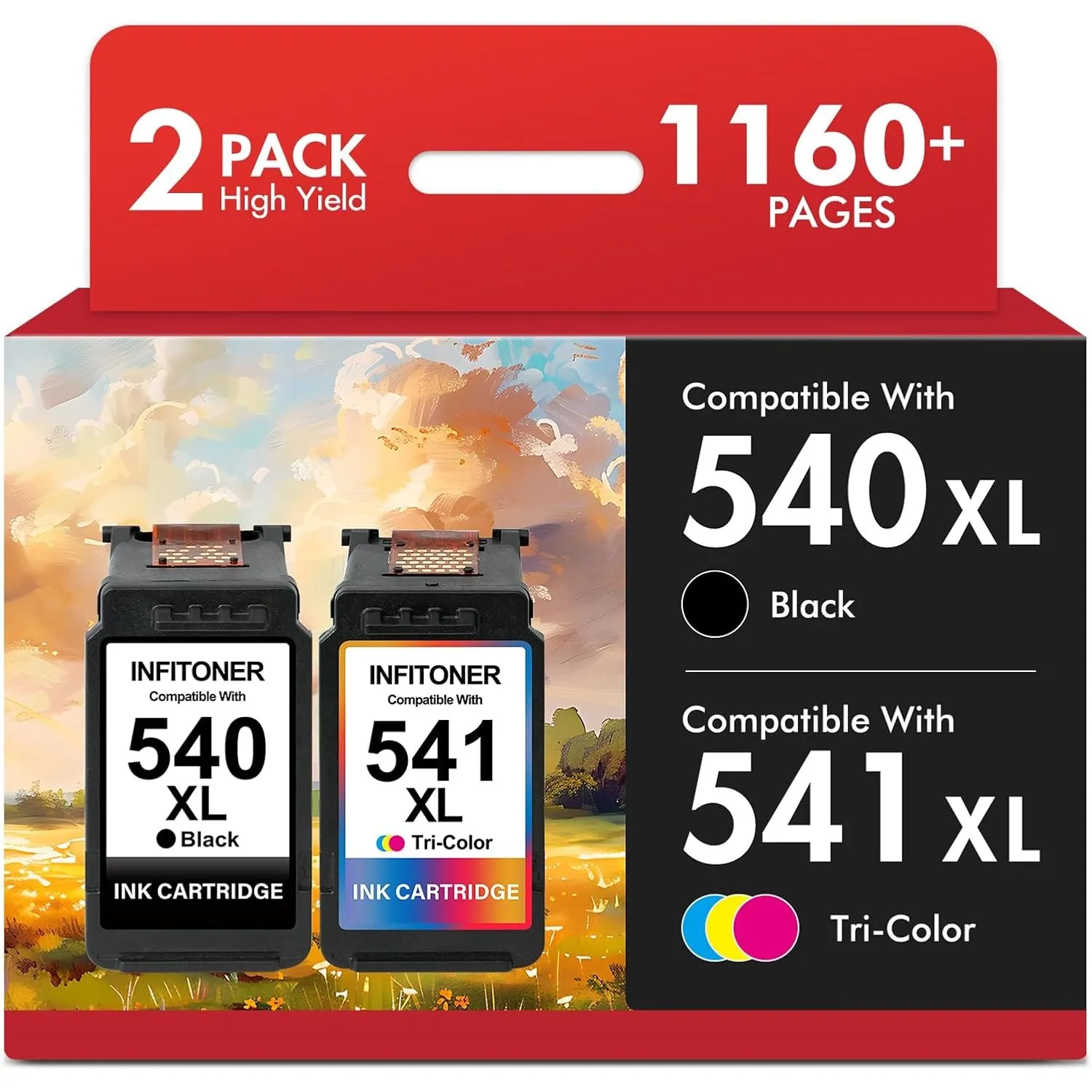 Druckerpatronen 540 541 XL für Canon 540XL 541XL TS5150 MG3600 TS5151