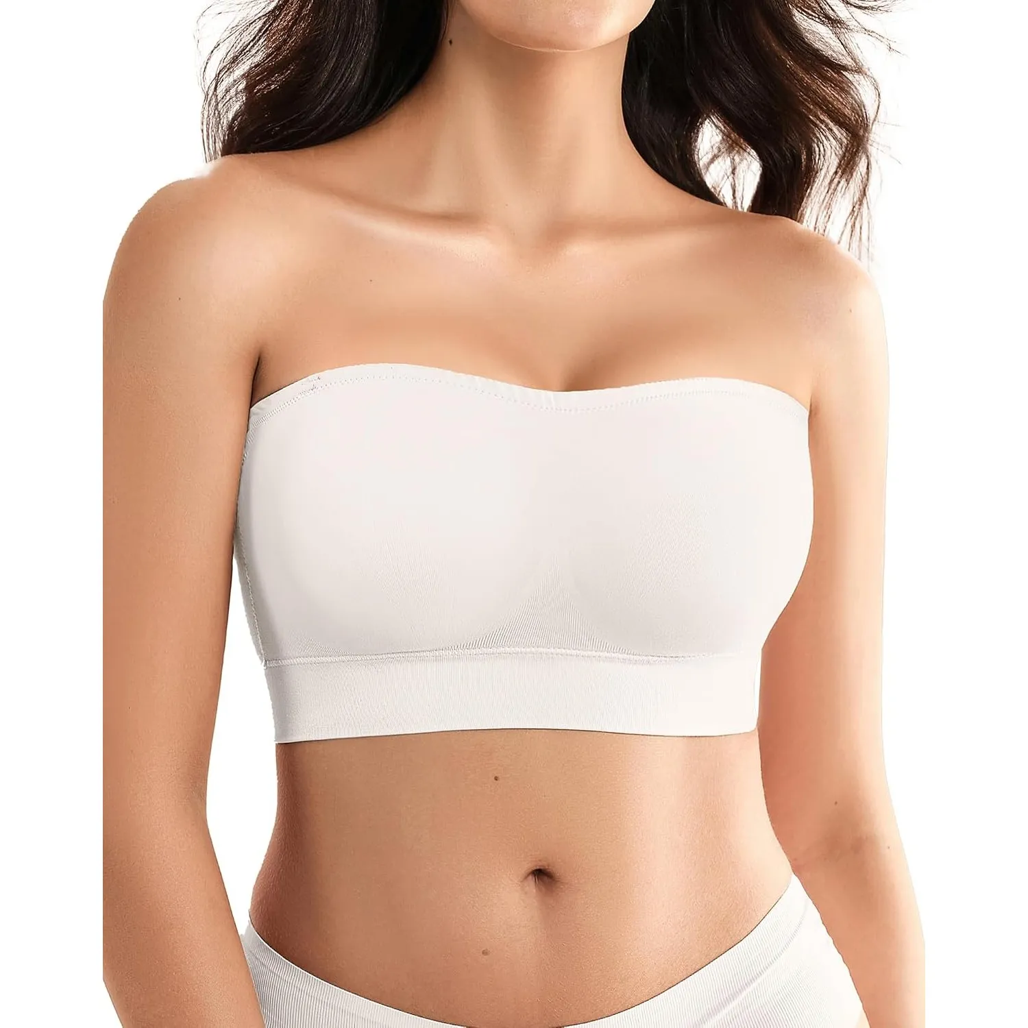 Trägerloser BH Damen ohne Bügel 2026 –BH ohne Träger Push Up Strapless Bra Nahtloser BHS Gepolsterter Bralette Bandeau …