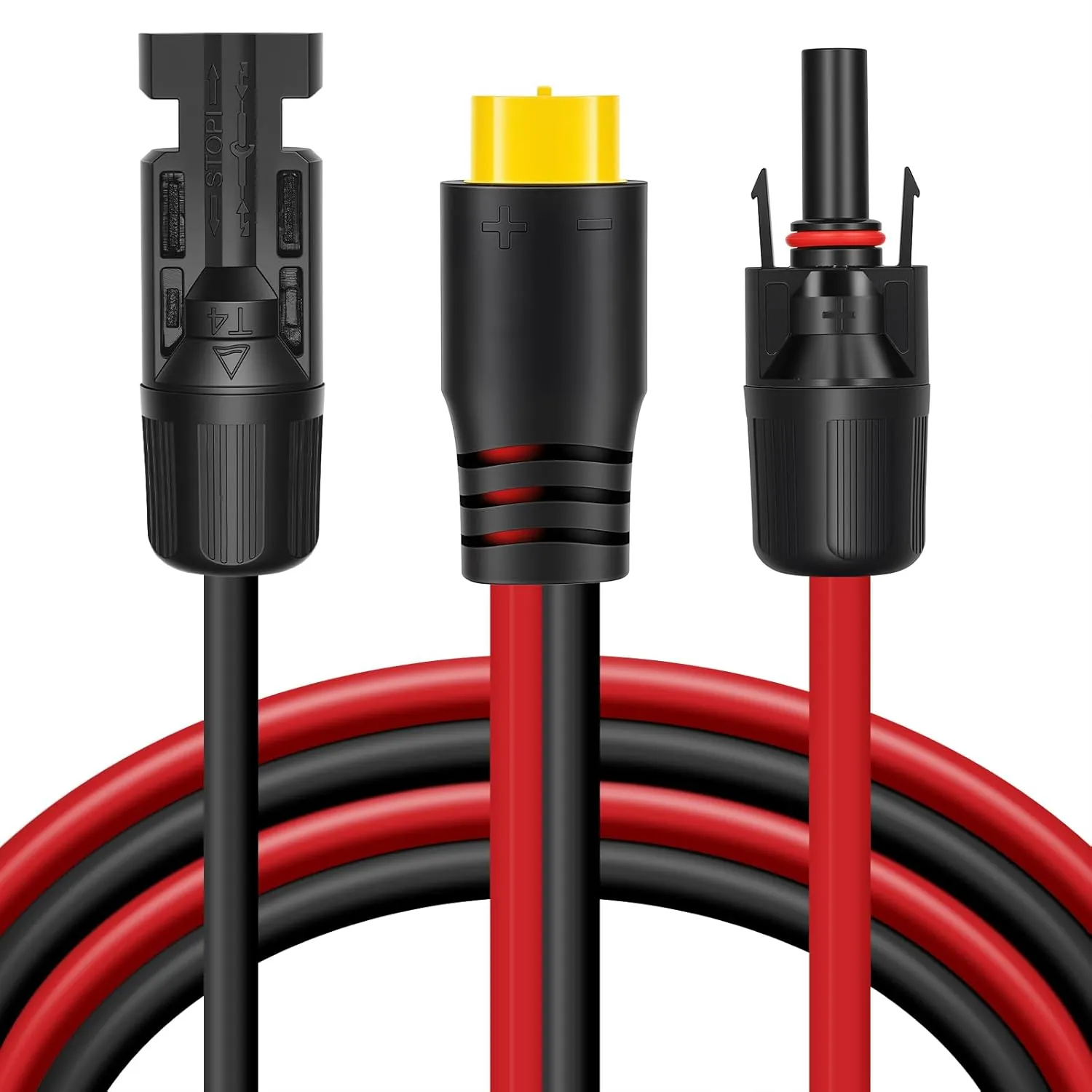 Solar Cable Y-Splitter (4 mm²/6 mm²), for Parallel Photovoltaic Connection (1 Red + 1 Black), Solar Cable Connector P67…