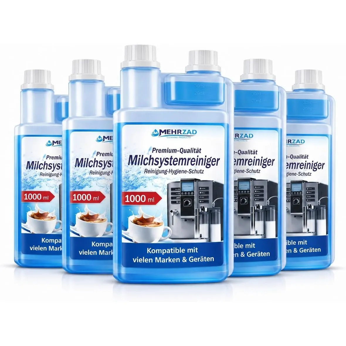 Milchsystemreiniger für Kaffeevollautomaten – 6x 1000ml - kompatibel mit allen Marken & Geräten – professionelle Reinig…