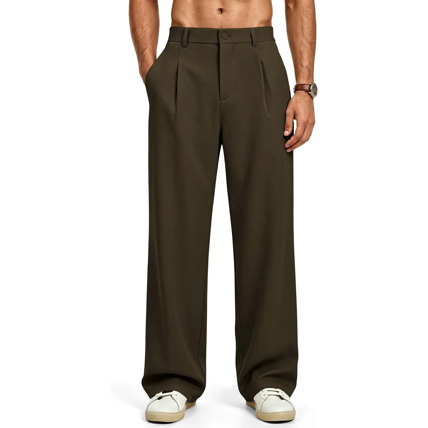 JMIERR Chino Hose Herren Baggy Anzughose Casual Hosen,