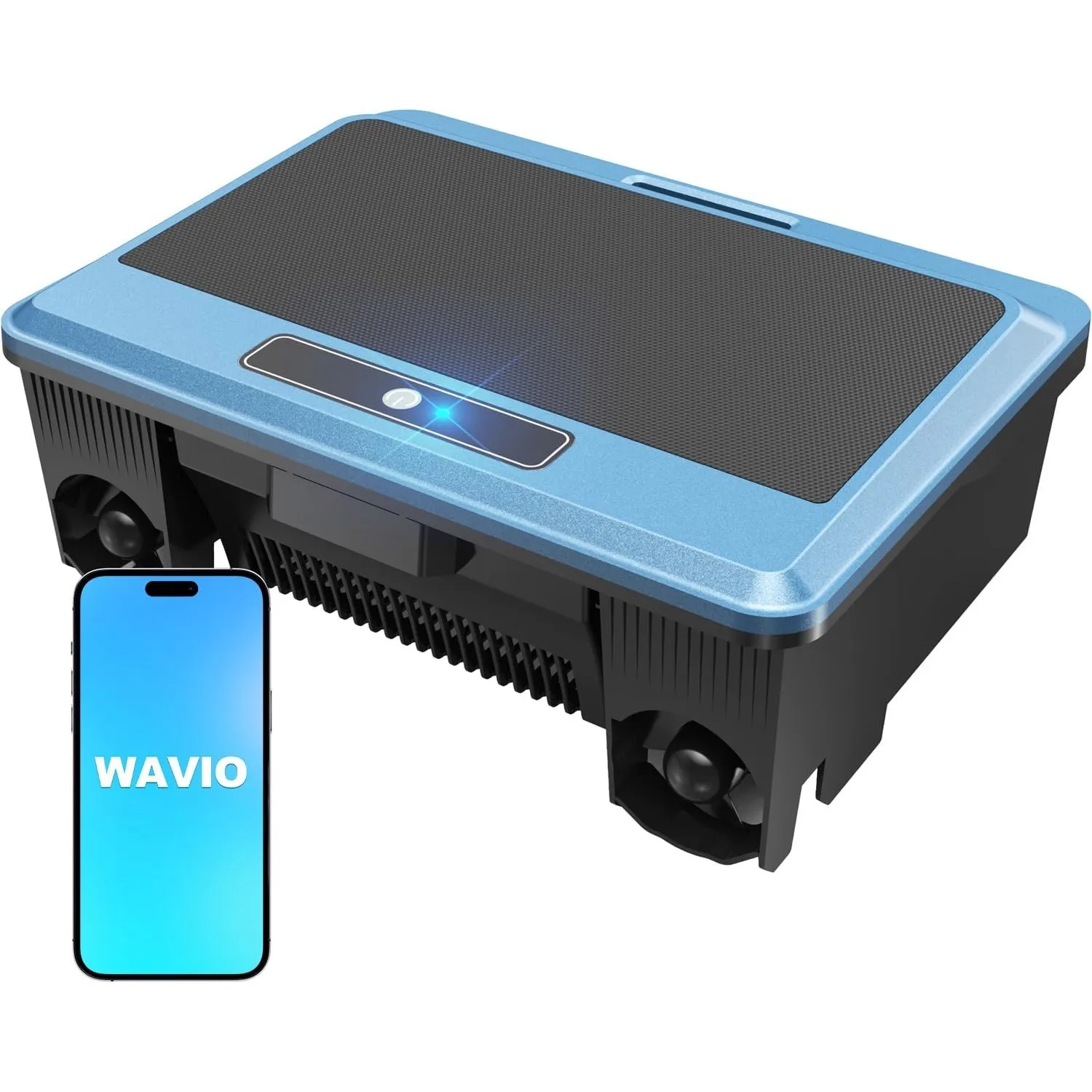 WAVIO F1T Solar Pool Skimmer Roboter, Poolroboter Akku mit App-Steuerung, Duale Ladeoptionen, intelligenter Hindernisve…