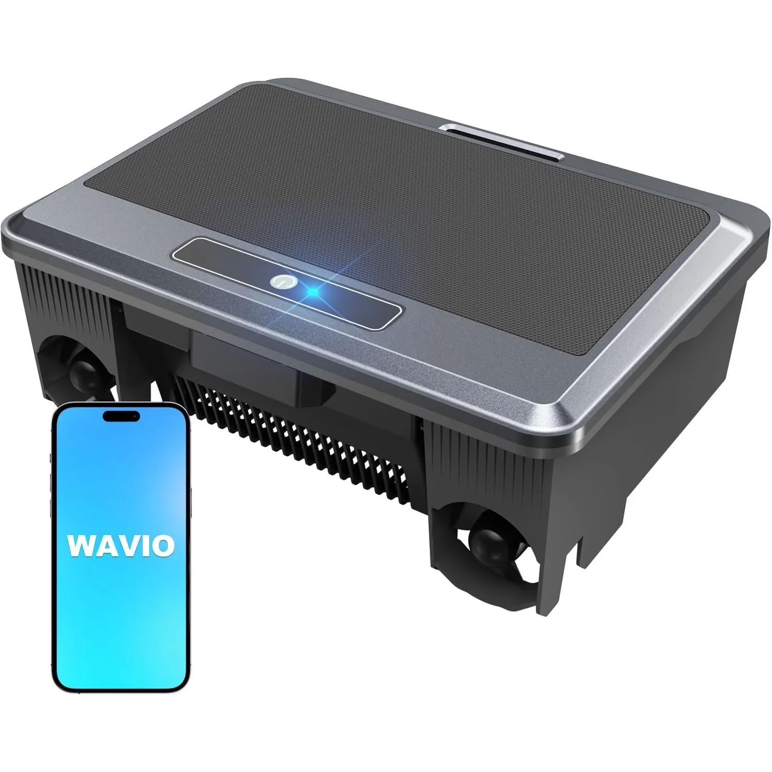 WAVIO 2026 Neu F1T Solar Pool Skimmer Roboter, Poolroboter Akku mit App-Steuerung, Duale Ladeoptionen, intelligenter Hi…