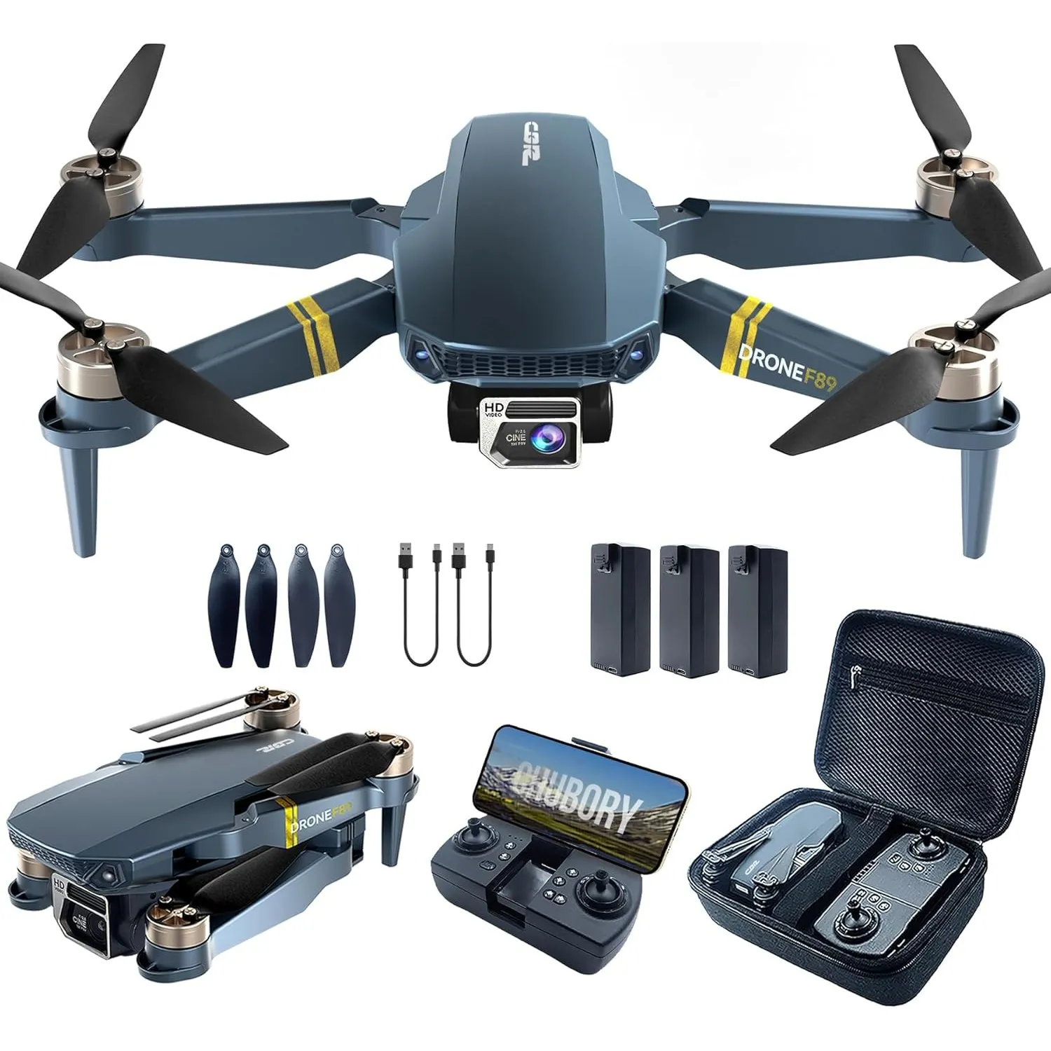 800 Meter Reichweite Drohne mit Kamera 4K – 84 Minuten Flugzeit, WiFi FPV faltbare Quadrocopter, bürstenlosem Motor, Au…