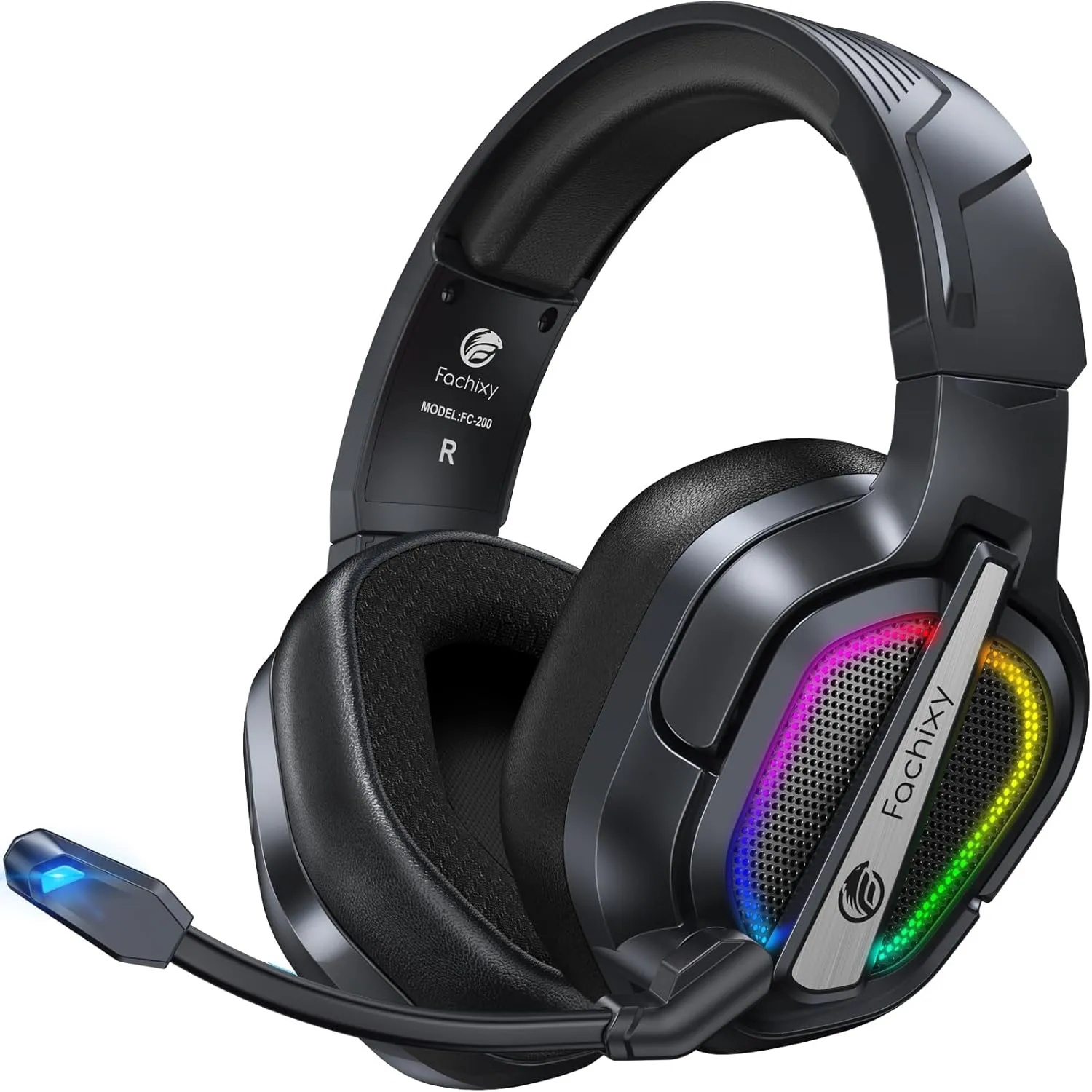 Fachixy Wireless Gaming Headset for PS4, PS5, PC, Mac, Laptop, Switch, 48H 2.4GHz Gaming Headset with Noise Cancelling …