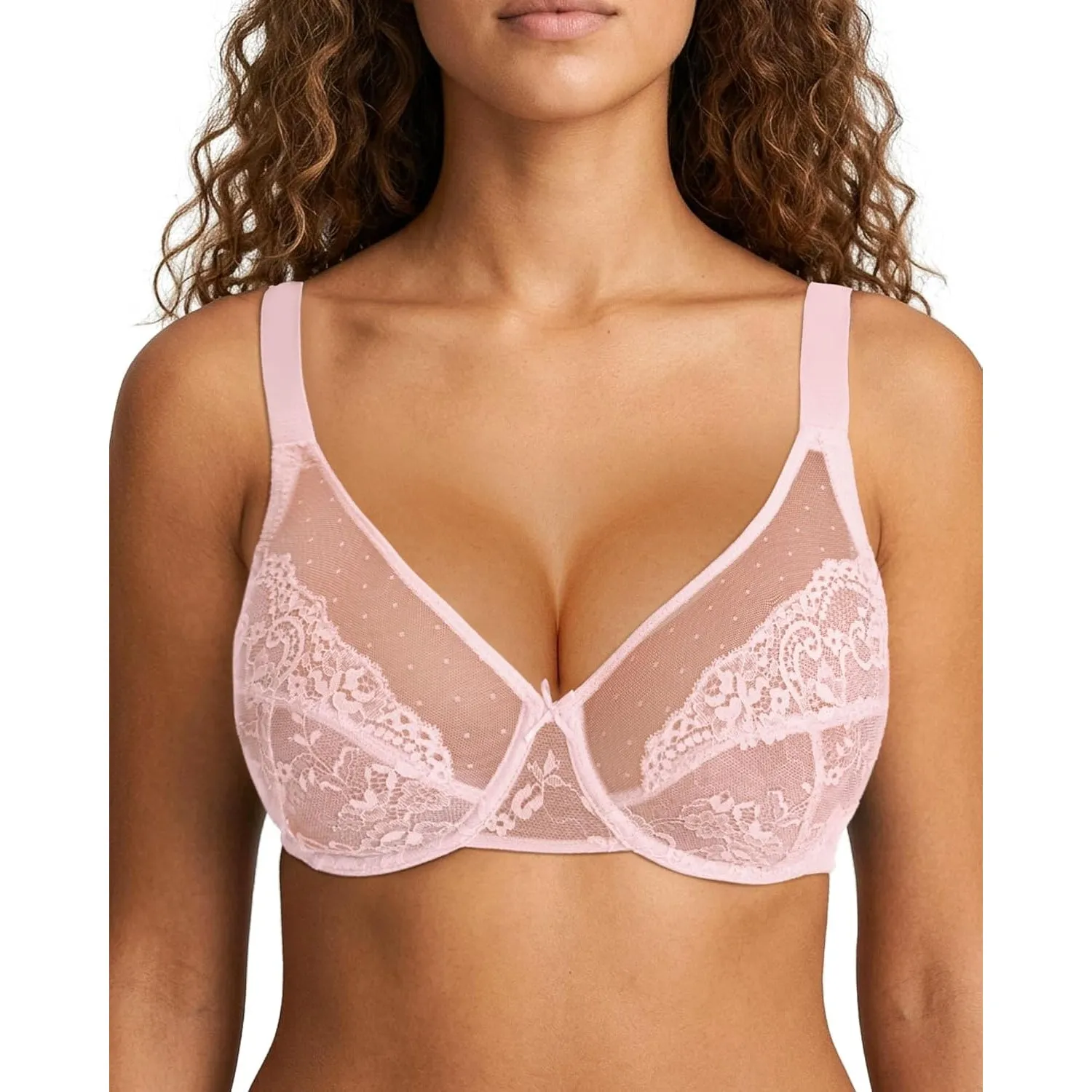 As Fairy Damen Spitzen Push-Up BH mit Bügel für Starker Halt Große Brüste