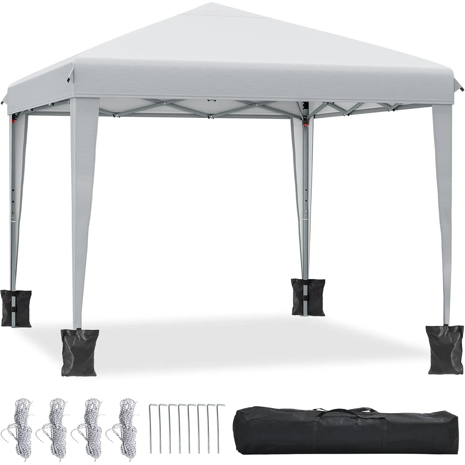 YITAHOME Pavillon 3 m x 3 m, Pop-up-Zelt mit Aufbewahrungstasche, 4 x Sandsäcke,vollständig wasserdicht, zusammenklappb…
