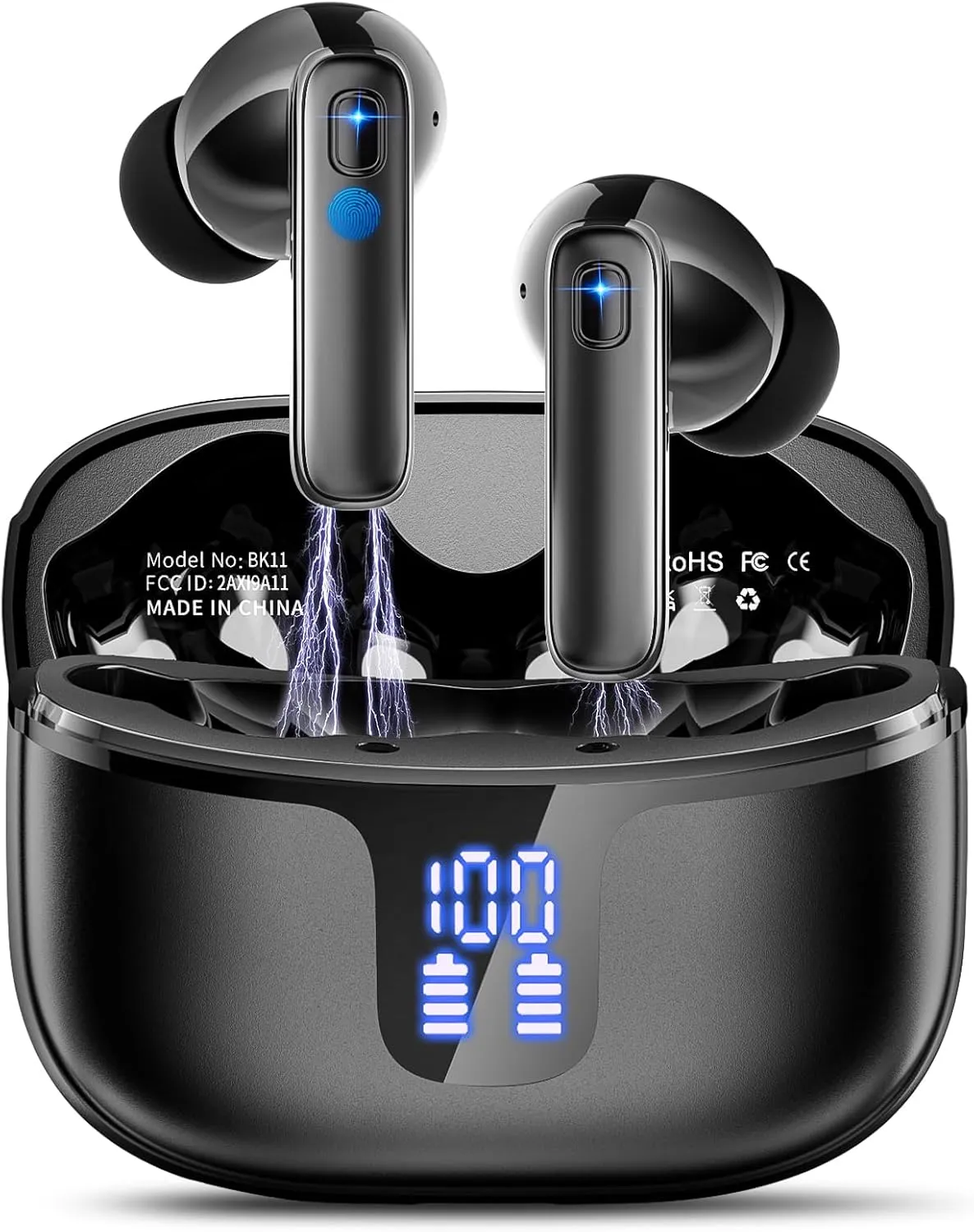 Bluetooth 5.4 Kopfhörer, In Ear Kopfhörer Kabellos Bluetooth 2026 Neu Kabellose Kopfhörer mit 4 ENC Mic, 6D Tiefer Bass…