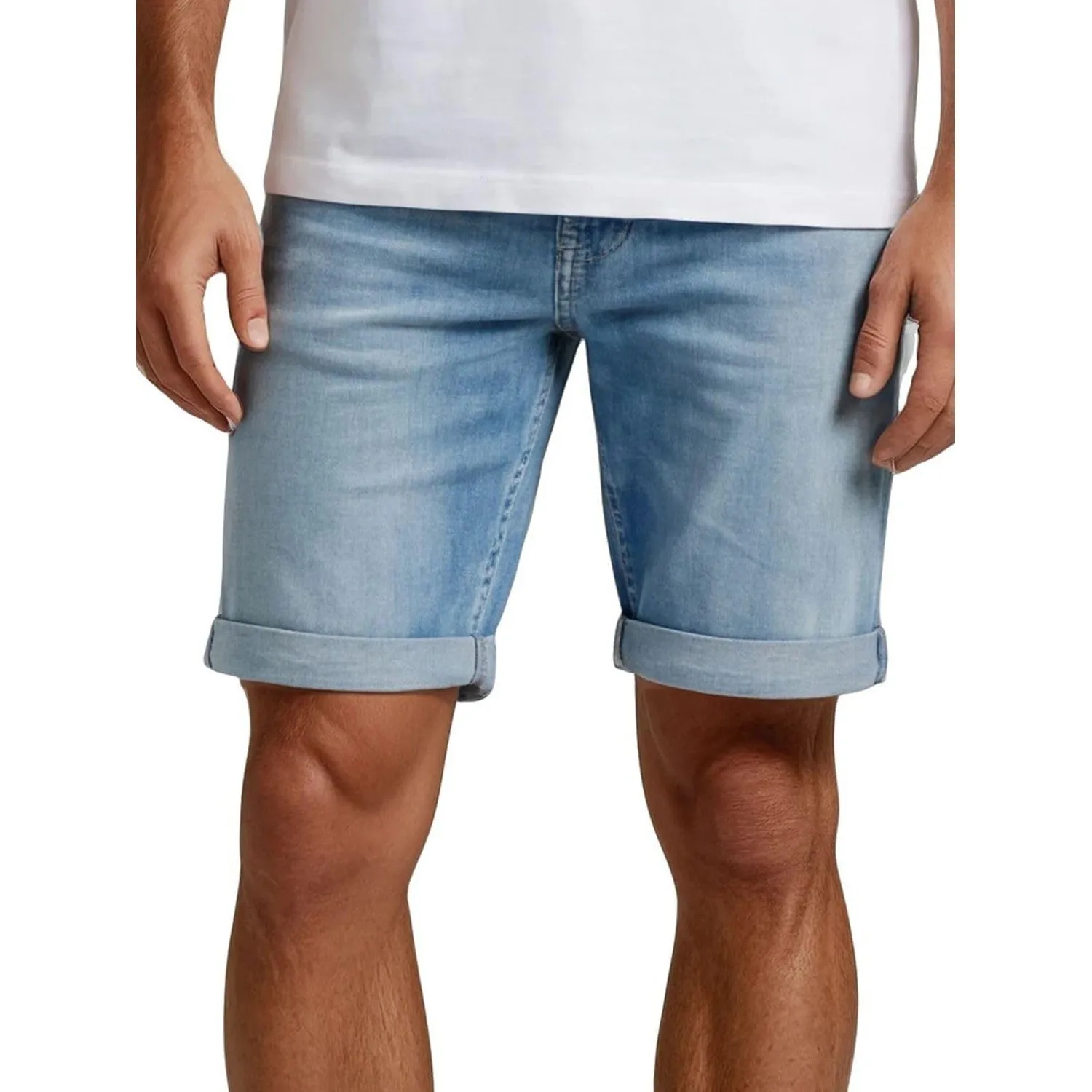 Replay Jeans Shorts Herren Stretch Kurz Slim Fit New Anbass Kurze Hosen | Bermuda Shorts Sommer Denim Einfarbig Blau Sc…