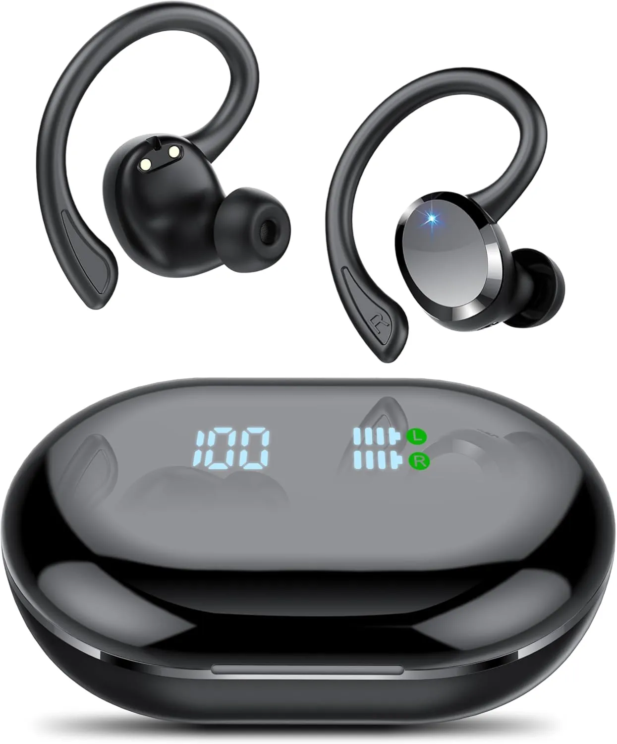 Bluetooth Kopfhörer Sport, Kopfhörer Kabellos Bluetooth 5.4 mit 4 ENC Noise Cancelling Mic, Kabellose Kopfhörer Hi-Fi S…