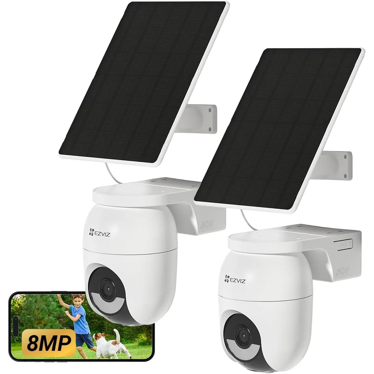EZVIZ 4K Kabellose WLAN-Überwachungskamera, PTZ-Akku-Außenkamera 8MP, Farbnachtsicht, KI Personen-/Fahrzeugerkennung & …