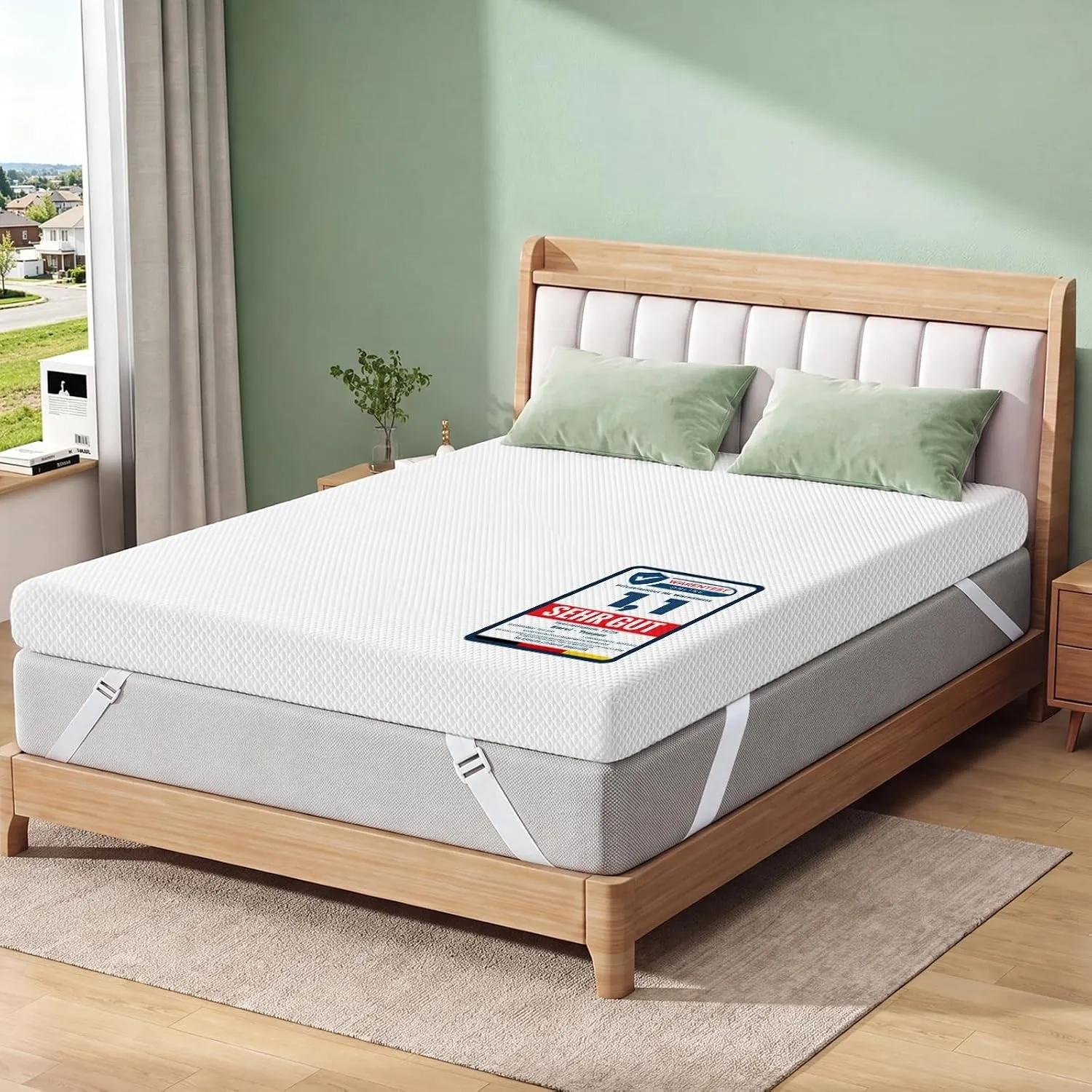 Matratzen Topper 90x200cm H3/H4, 10 cm Gel Memory Schaum, Öko-TEX Zertifiziert, Atmungsaktiv und Waschbar, rutschfest f…