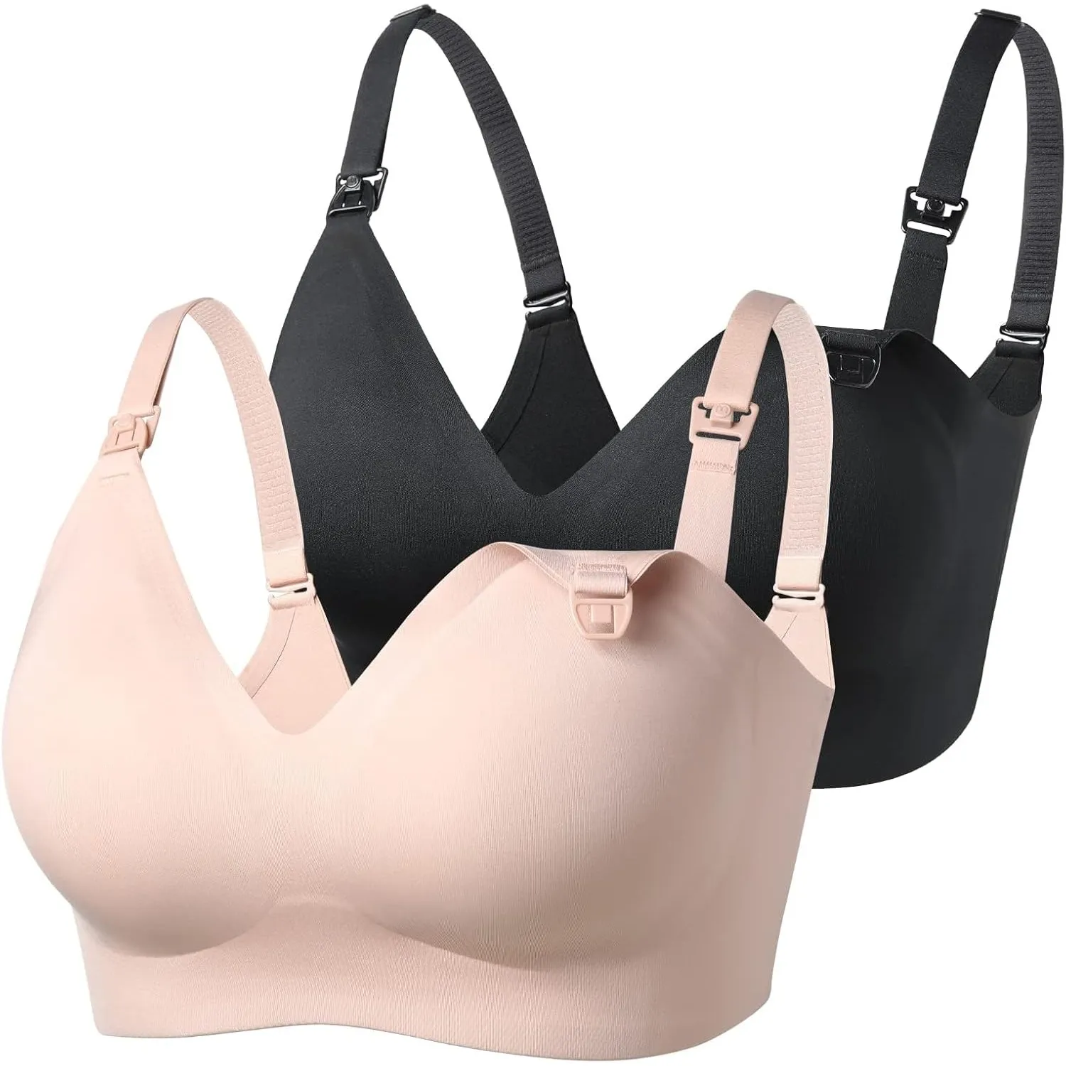 Momcozy Still-BH ohne Bügel, Nahtloser Schwangerschafts-BH & Schlaf-BH-Weiche, gepolsterte Bralette für Stillzeit und A…