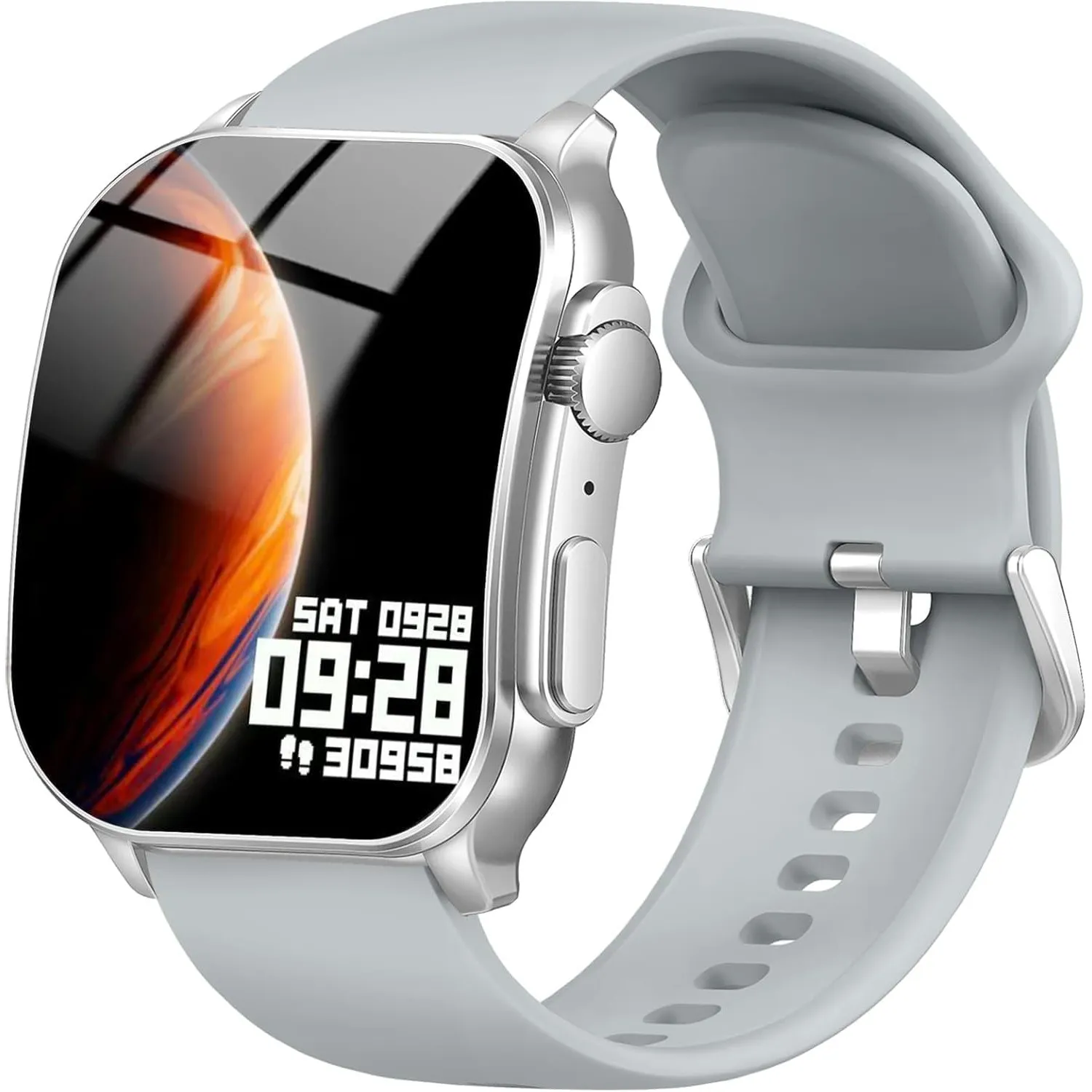 Smartwatch Herren, 2.01" HD AMOLED Display, Fitnessuhr mit Telefonfunktion