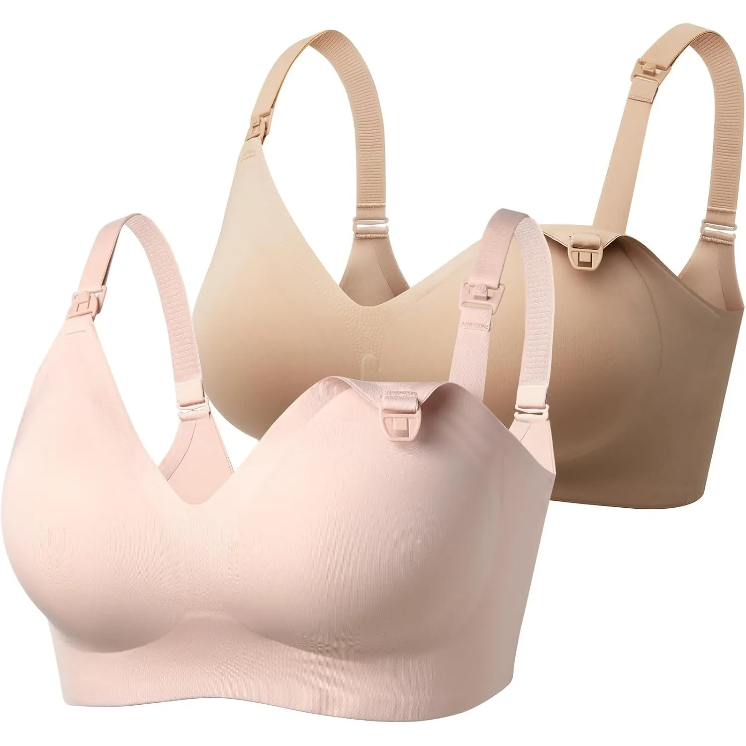 Momcozy Still-BH ohne Bügel, Nahtloser Schwangerschafts-BH & Schlaf-BH-Weiche, gepolsterte Bralette für Stillzeit und A…