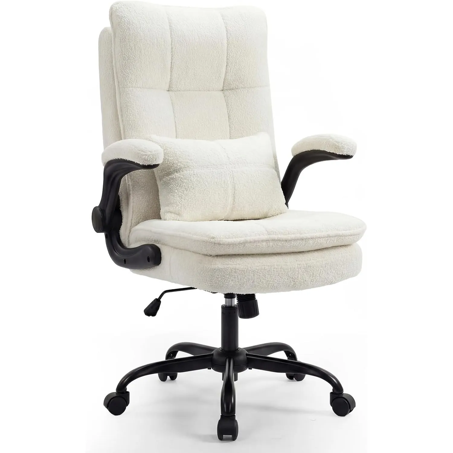 Bürostuhl Ergonomisch [TESTSIEGER] Schreibtischstuhl, Cremeweiß