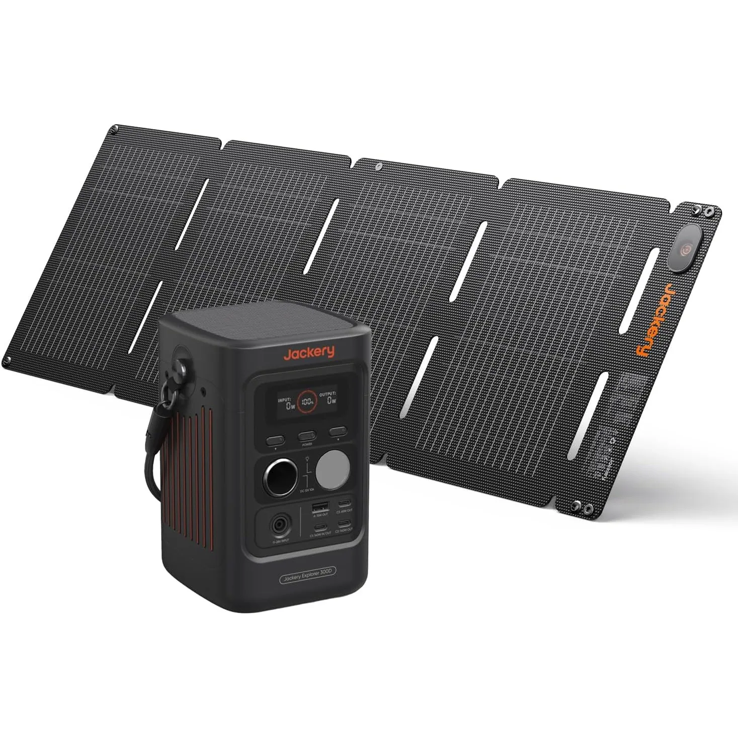 Jackery E300D Tragbare Powerstation mit 40W Air Solarpanel | 288Wh LFP-Batterie, 300W DC-Leistung, Ultraleicht & Kompak…