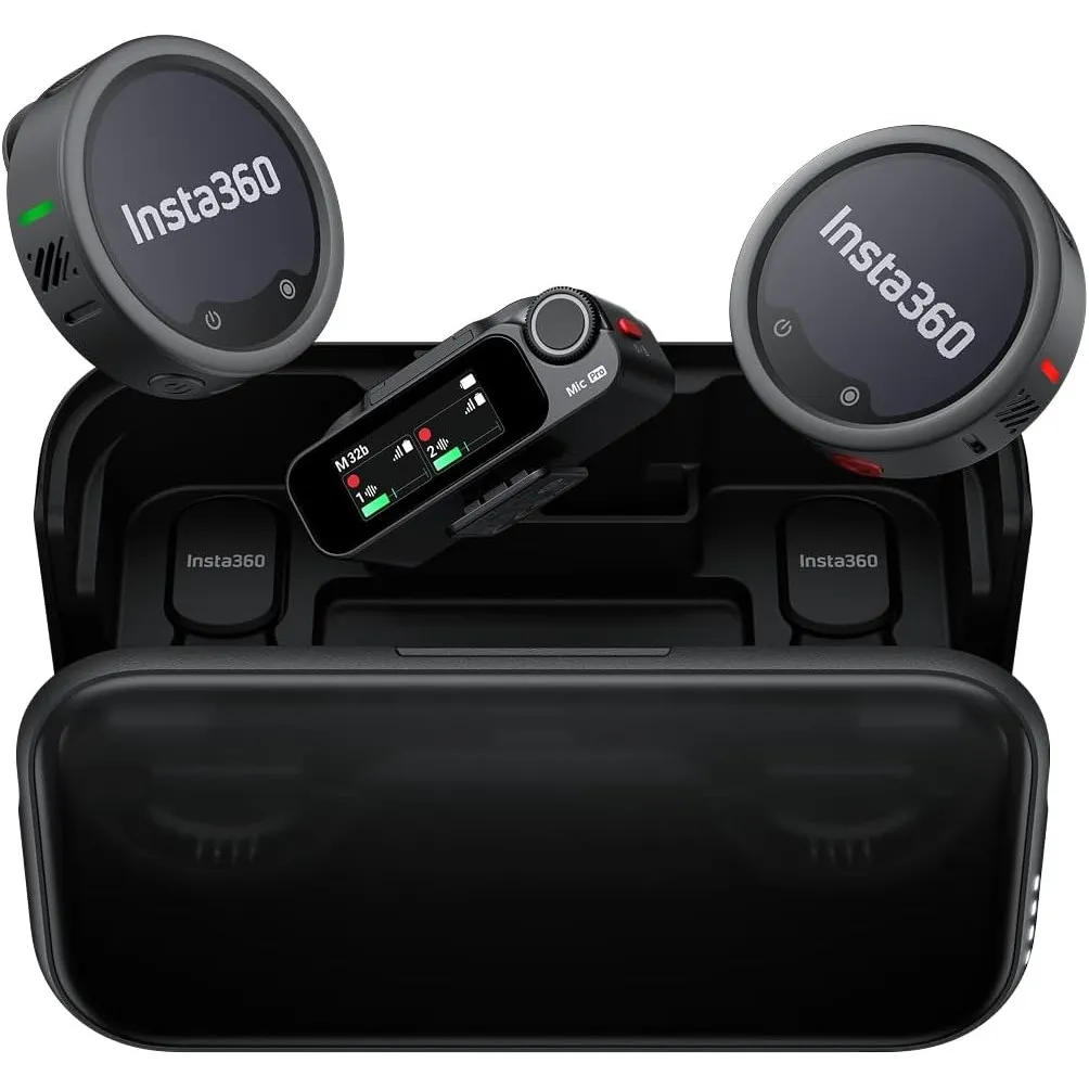 Insta360 Mic Pro (2TX + 1RX + Ladecase) - kabelloses Mini-Lavaliermikrofon