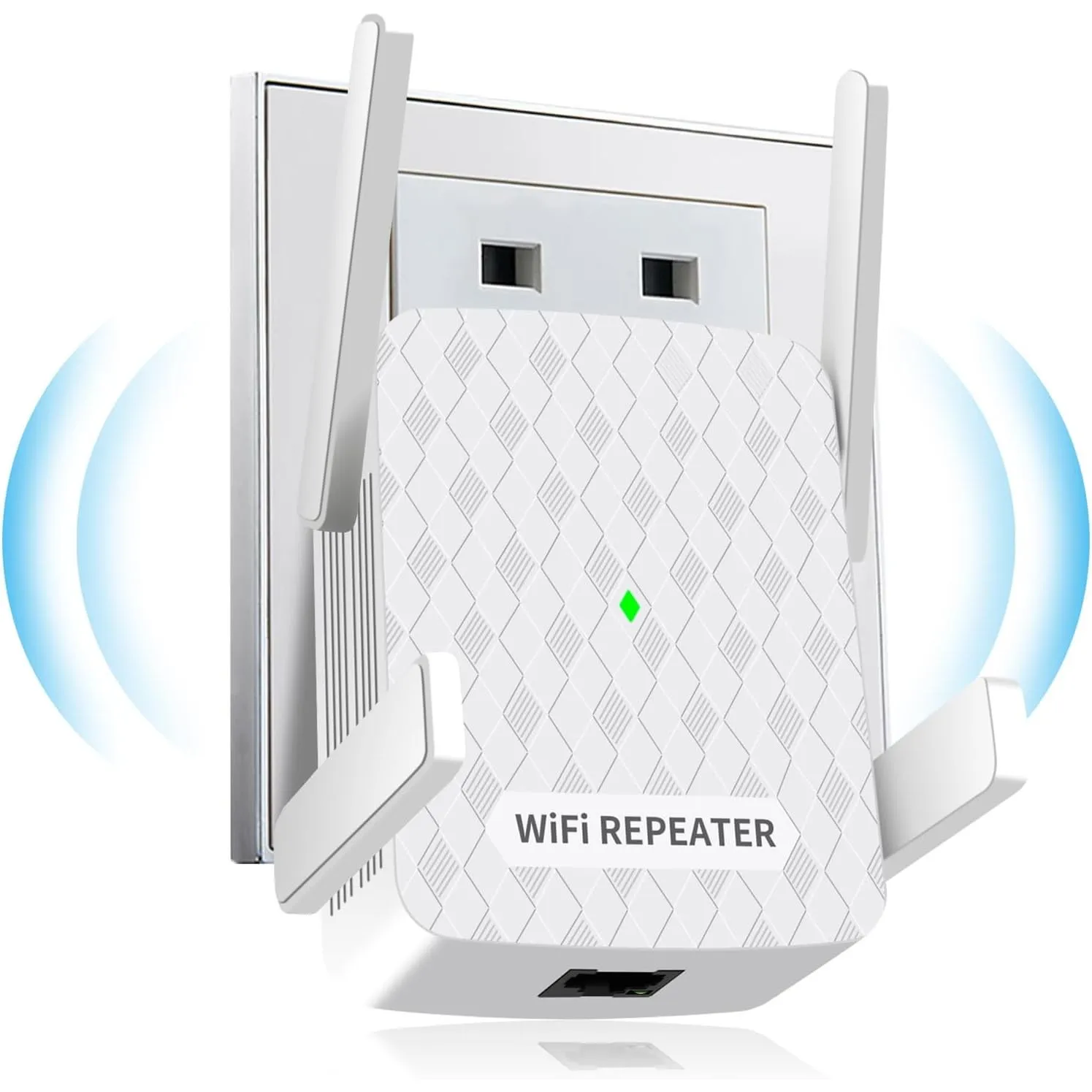 WLAN Verstärker, 1200Mbit/s WiFi Repeater Dual Band 5GHz + 2.4GHz, WiFi Verstärker deckt bis zu 200 m², WiFi Booster mi…