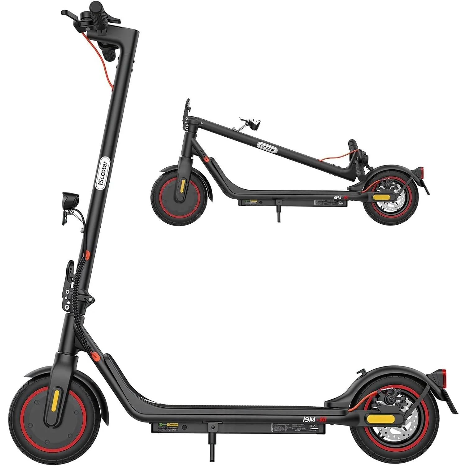 10 Zoll E Scooter mit Straßenzulassung 20-30km Reichweite, ABE Elektroroller Belastung bis 120kg, LED, 20km/h, 350W Mot…