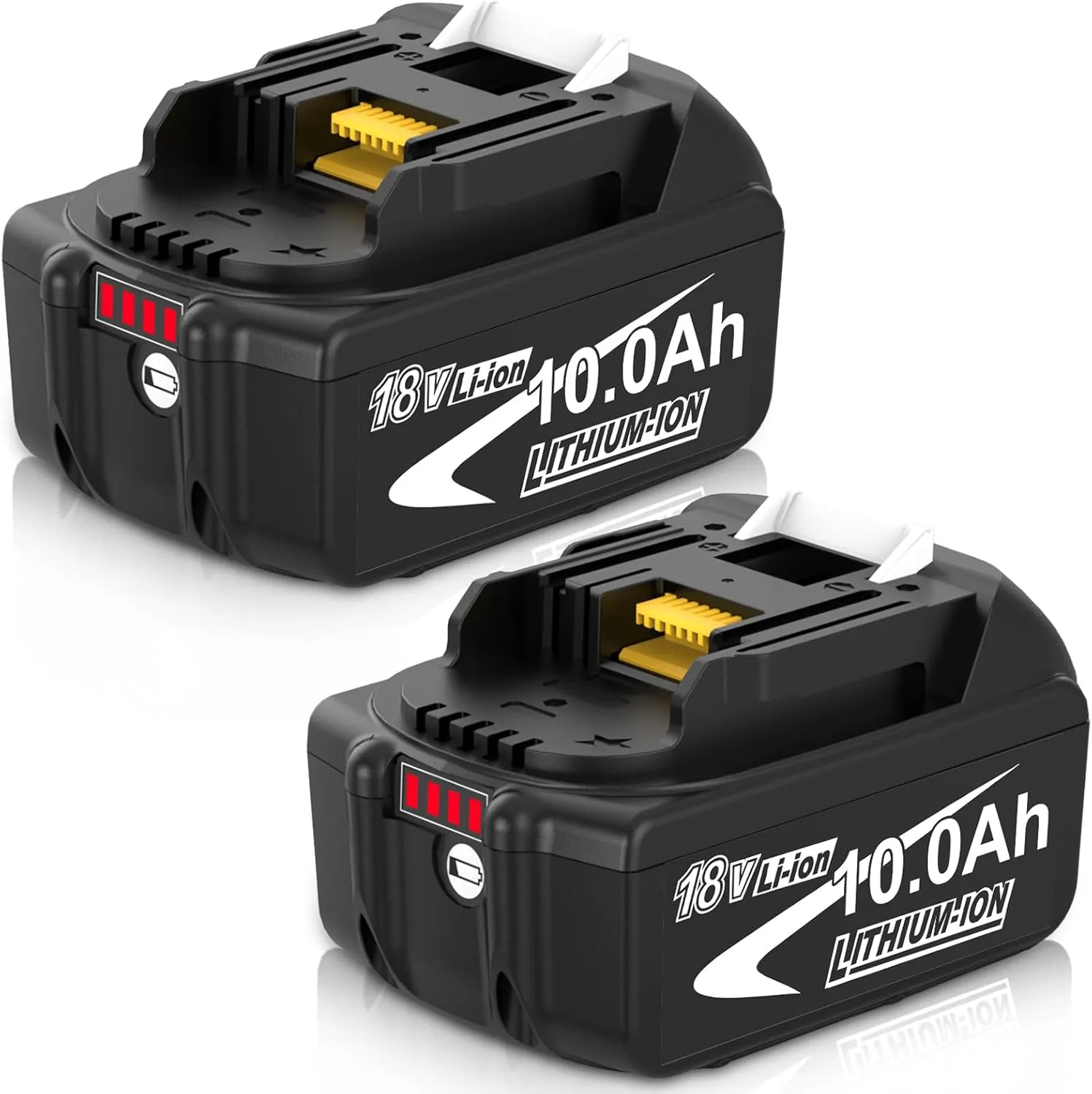 2er Pack 10.0Ah Ersatzakku für Makita Akku 18V LXT BL1850B/BL1860B – Kompatibel mit DC18RD/DC18RC Ladegerät & 18V LXT G…