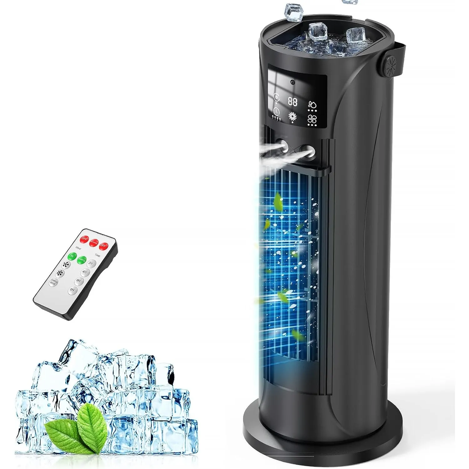 Mobile Klimaanlage – Mini Klimaanlage mit Kühl- und Befeuchtungsfunktion, Wassernebel-Technologie, 4 einstellbare Timer…