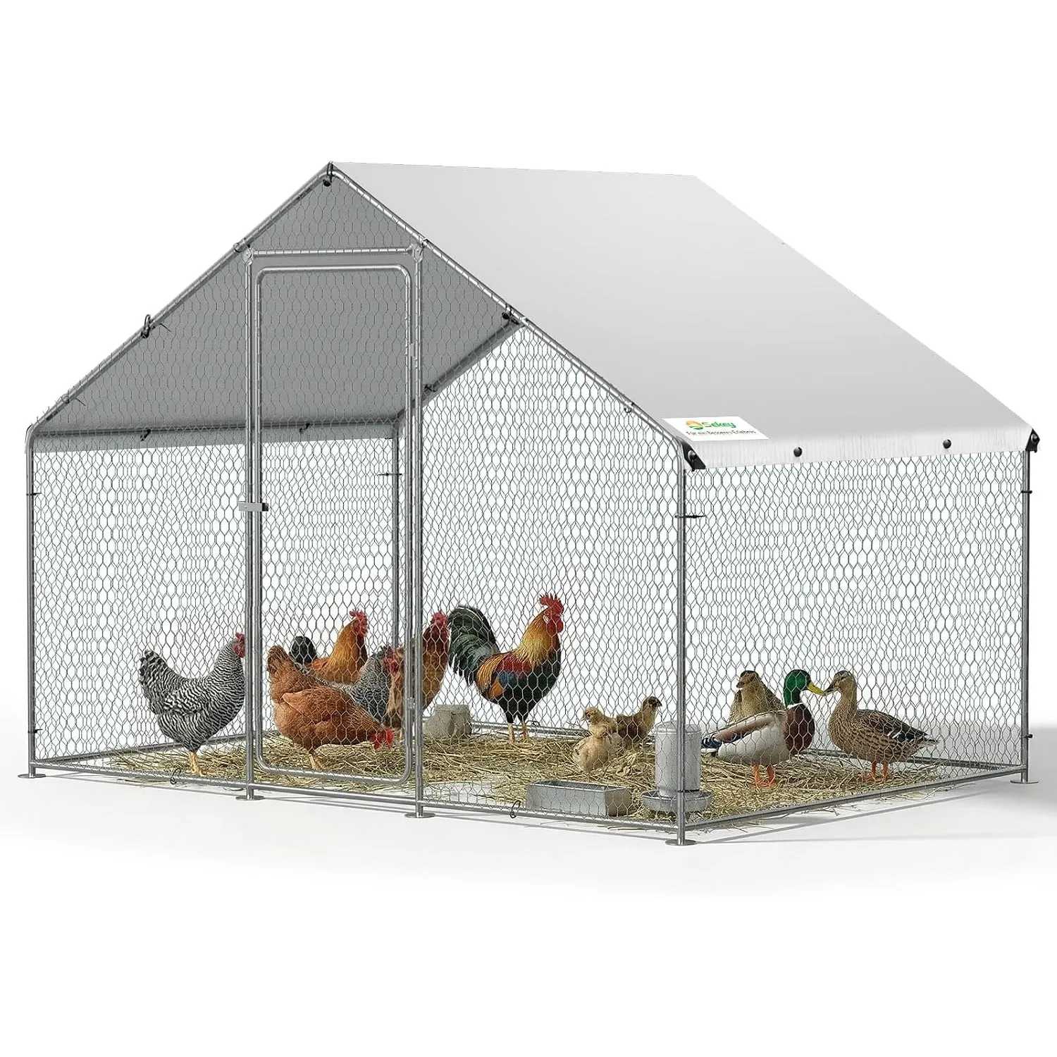 Sekey Hühnerstall Winterfest 3x2x2m XXL Freilaufgehege begehbar
