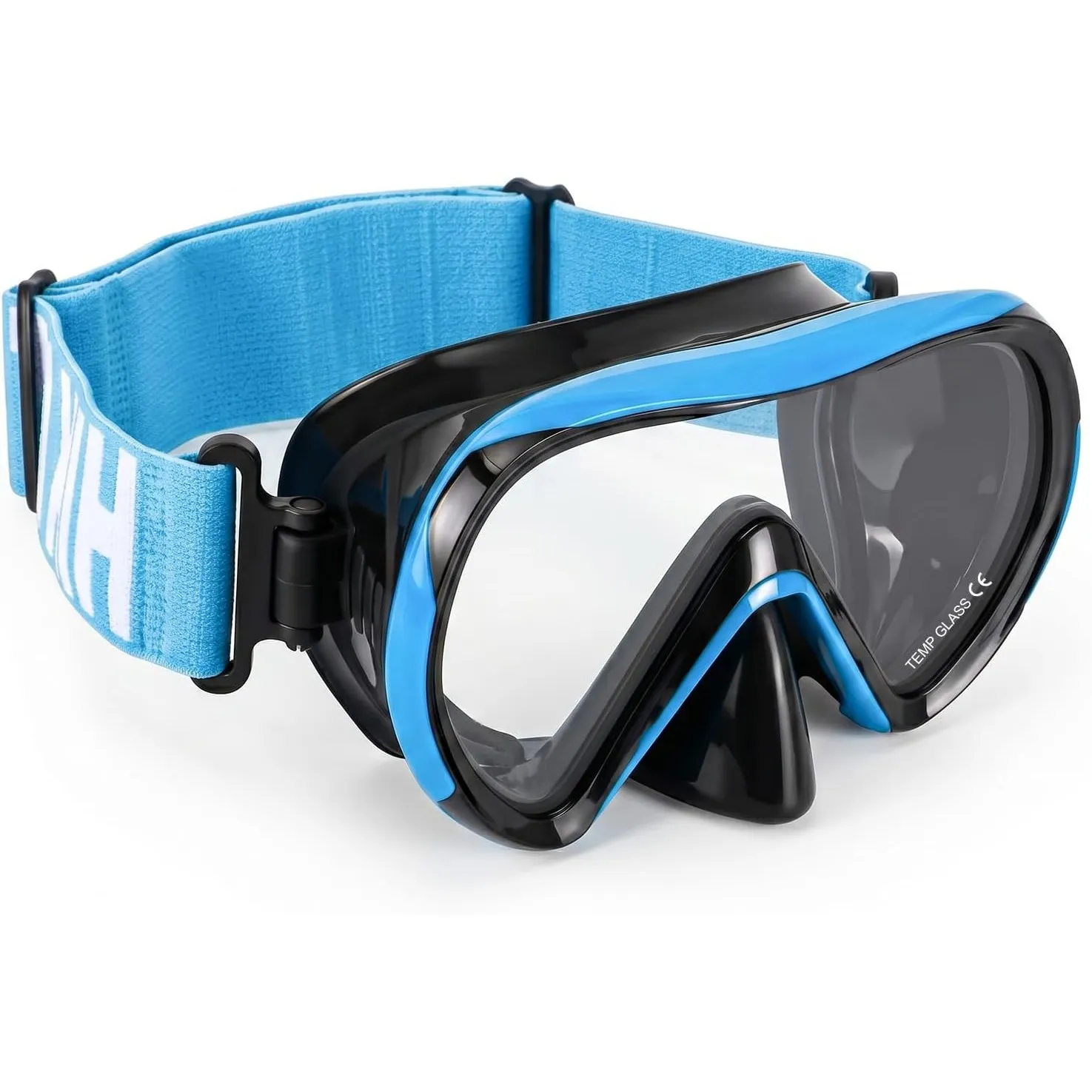 Kinder Taucherbrille mit stoffband, Anti-Leck Schnorchelmaske Und elastischem Stoffband, Schnorchelmaske 180°Panorama H…