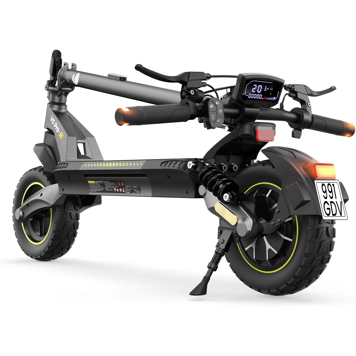 E Scooter mit Straßenzulassung,10 Zoll Elektroroller mit 12,5AH/15AH Batterie Max 70km Reichweite,Duales Bremssystem Un…