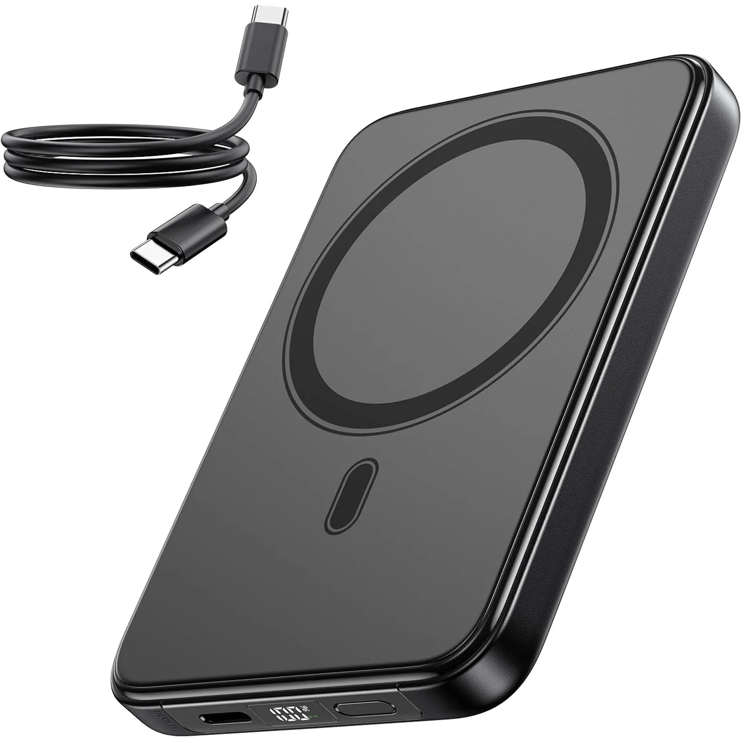 Powerbank 10000mAh Magnetische, Externe Powerbank Kabellose Magnetic mit USB-C 20W, Schnellladegerät Tragbares Ladegerä…