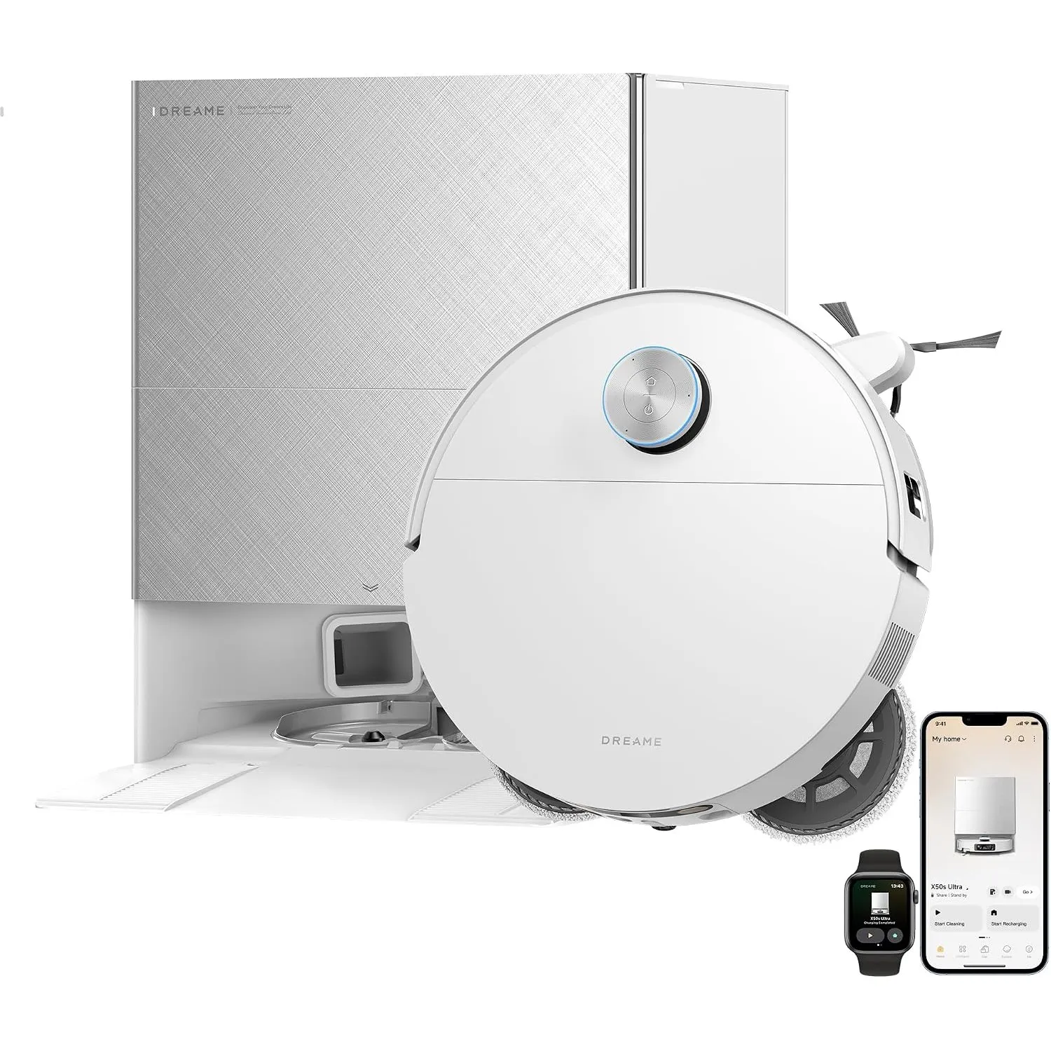 dreame X50s Ultra Saugroboter mit Wischfunktion, Ultradünnem 7,95-cm-Design