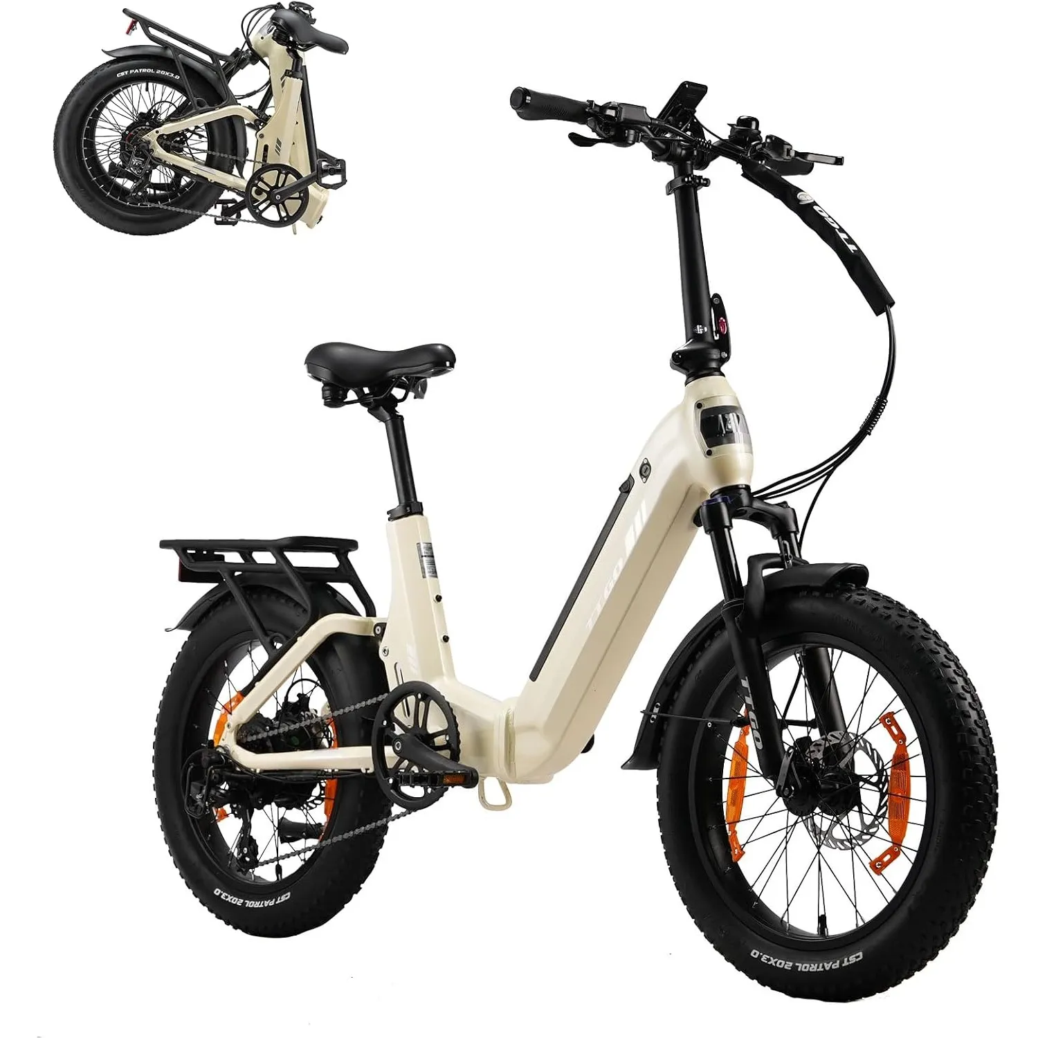 ttgo F7 20" e Bike Klapprad, 70Nm 48V 15AH Vollgefedertes Fatbike Elektrofahrräder mit StVZO | e Bike Herren&Damen Falt…