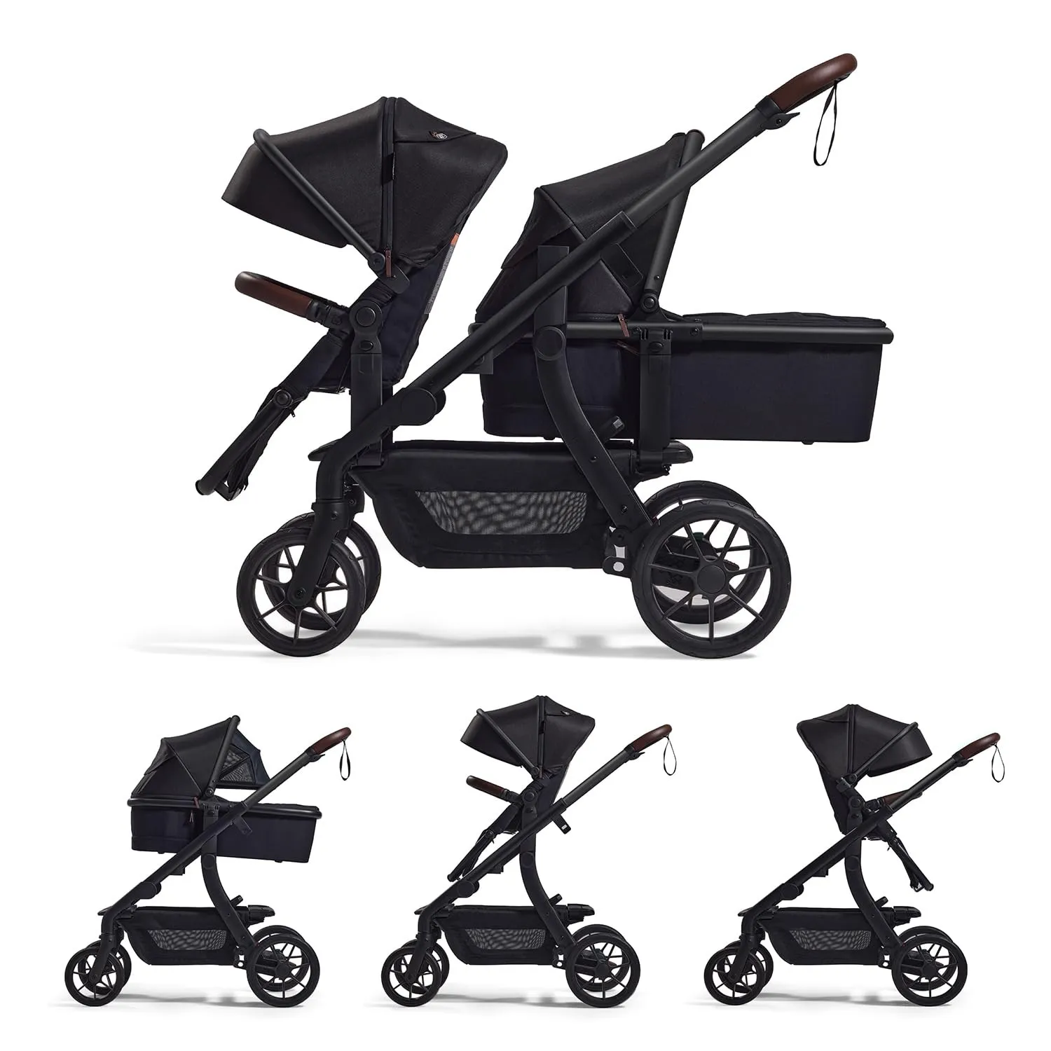 Momcozy ChangeGo Kinderwagen 3 in 1, Geschwisterwagen für Baby und Kleinkind, Buggy mit großen Rädern & beider Fahrtric…