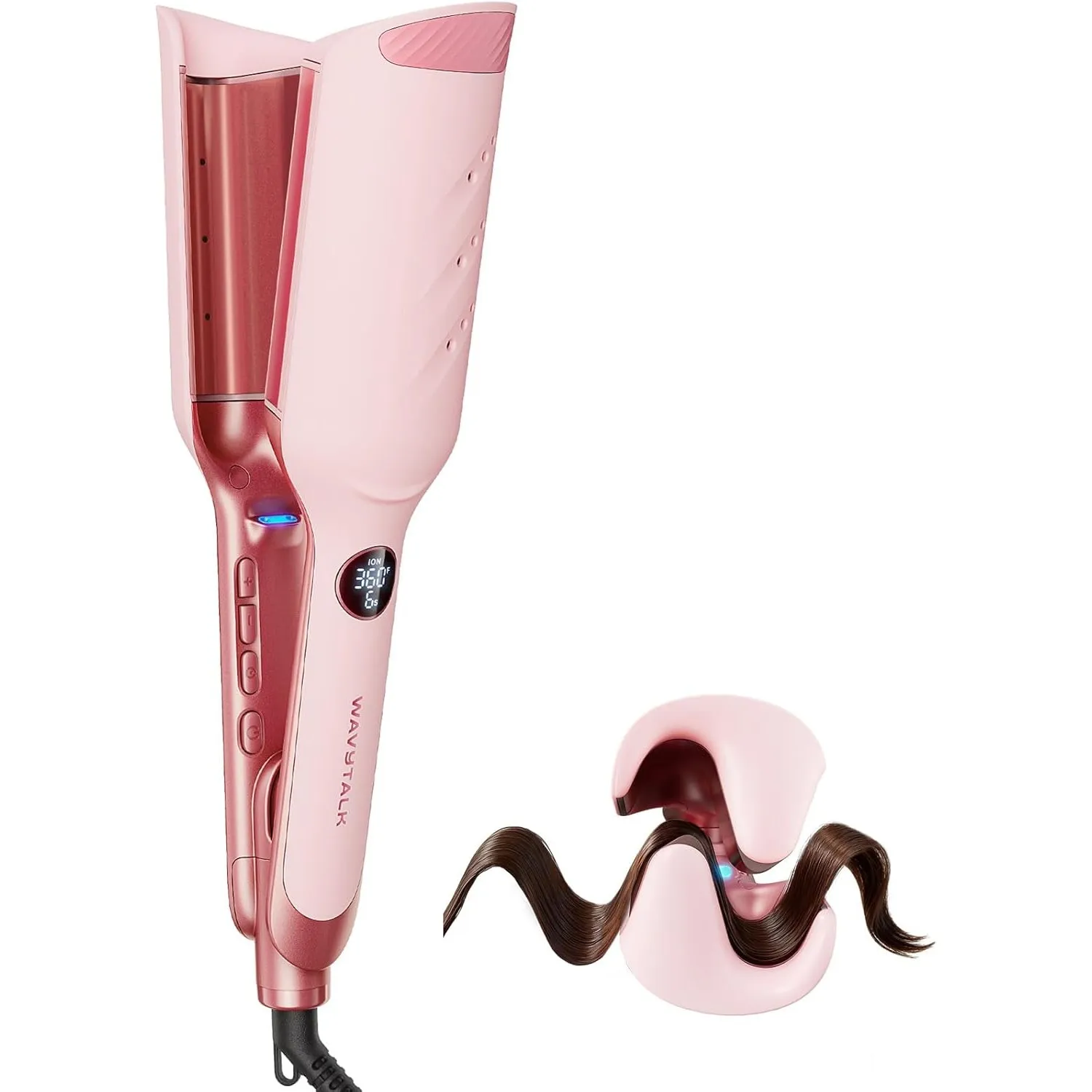 Wavytalk Welleneisen 35 mm Ionen-Keramik Anti-Verbrennung für Beach Waves