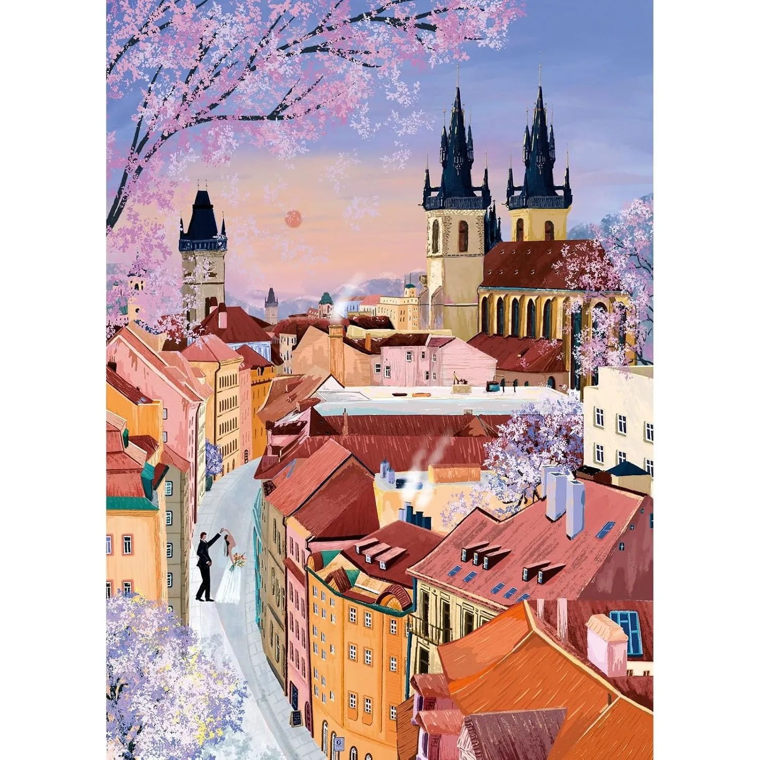 HUADADA 1000 Teile Puzzle-Liebe in Prag