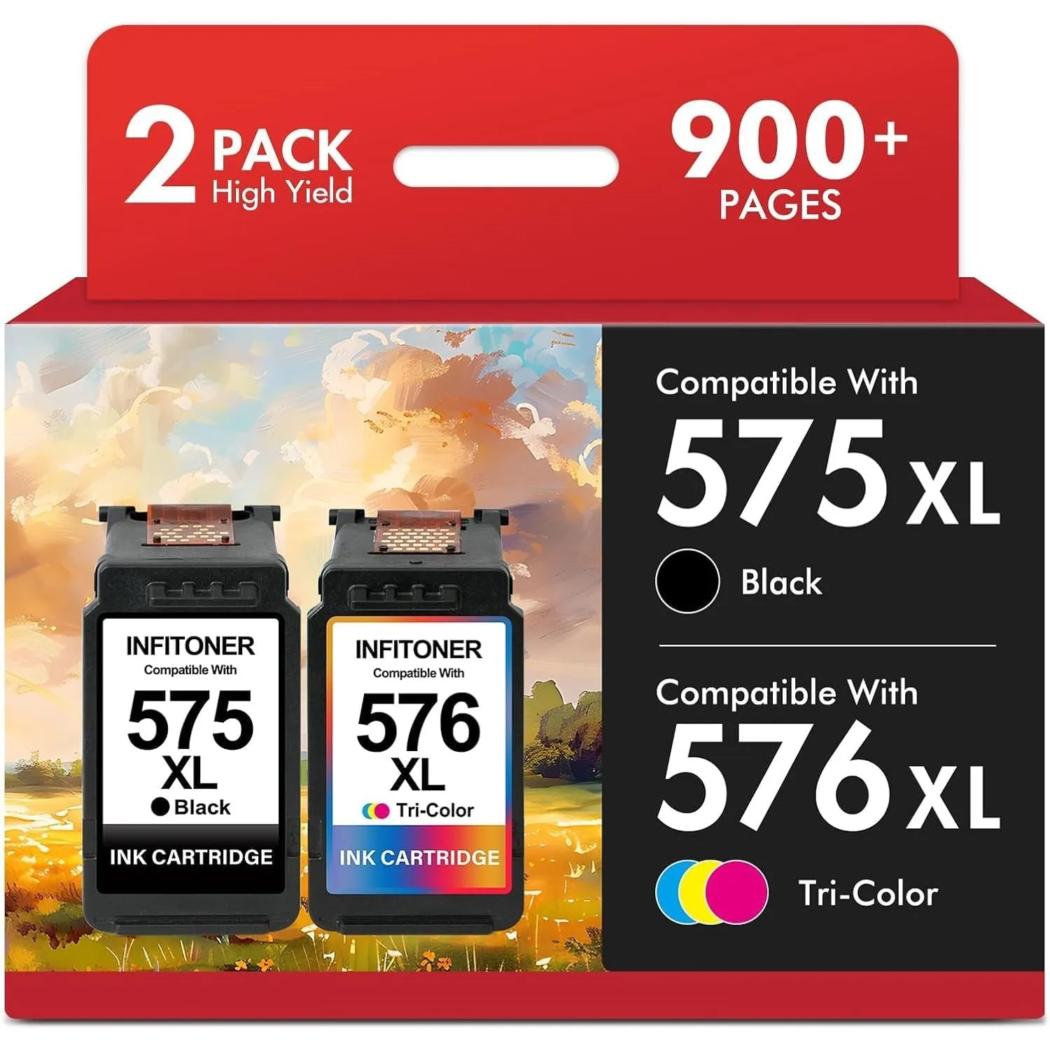Druckerpatronen 575 576 TS3750i TR4755i 575XL 576XL Kompatibel für Canon PG 575 CL 576 XL PG-575 CL-576 für Canon PIXMA…