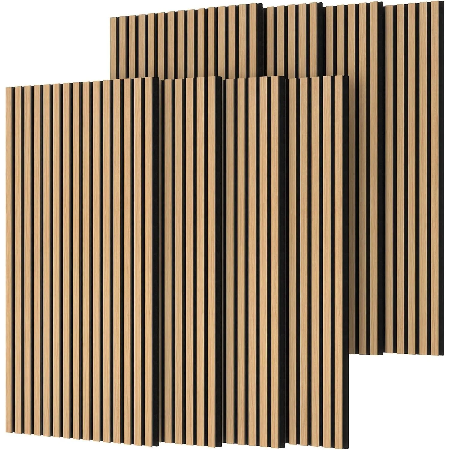 TONOR 8-Pack Akustikpaneele holz, 120 cm x 60 cm – 5,76m², Wandpaneele holz Holzpaneele für Wände, Holzpaneele zur Scha…
