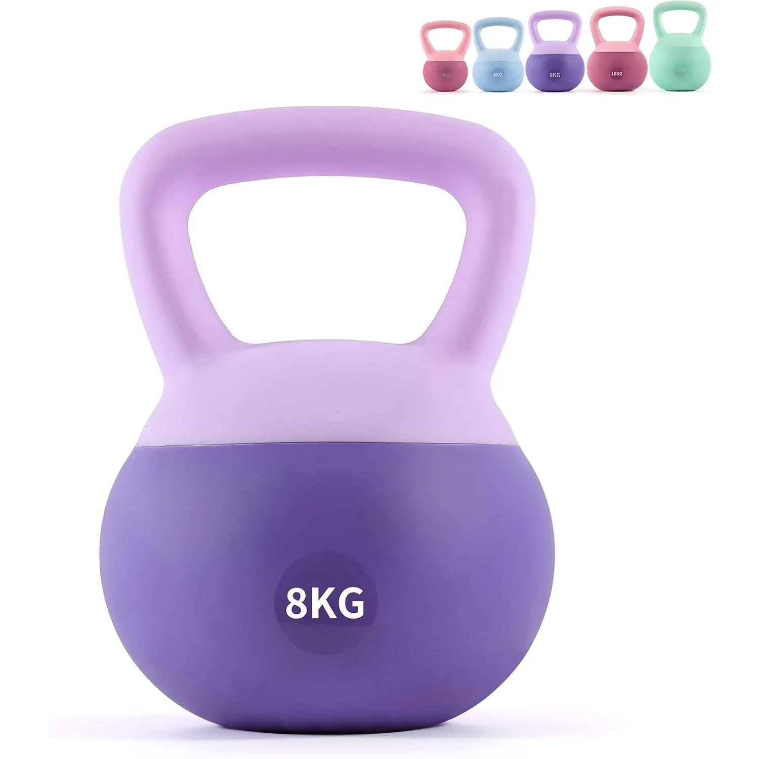 Soft Kettlebell 4-12kg - Bodenschonend und Leise, Eisensand-Kugelhantel mit ergonomischem Griff für Training zu Hause, …