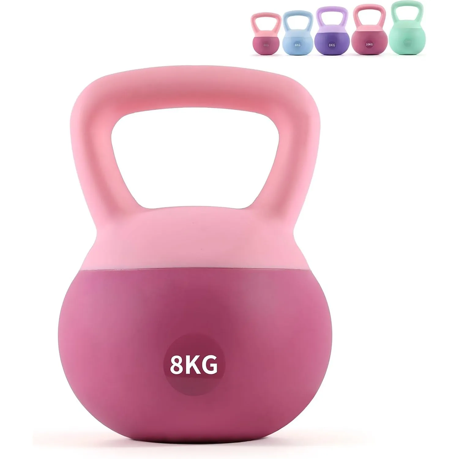 Soft Kettlebell 4-12kg - Bodenschonend und Leise, Eisensand-Kugelhantel mit ergonomischem Griff für Training zu Hause, …