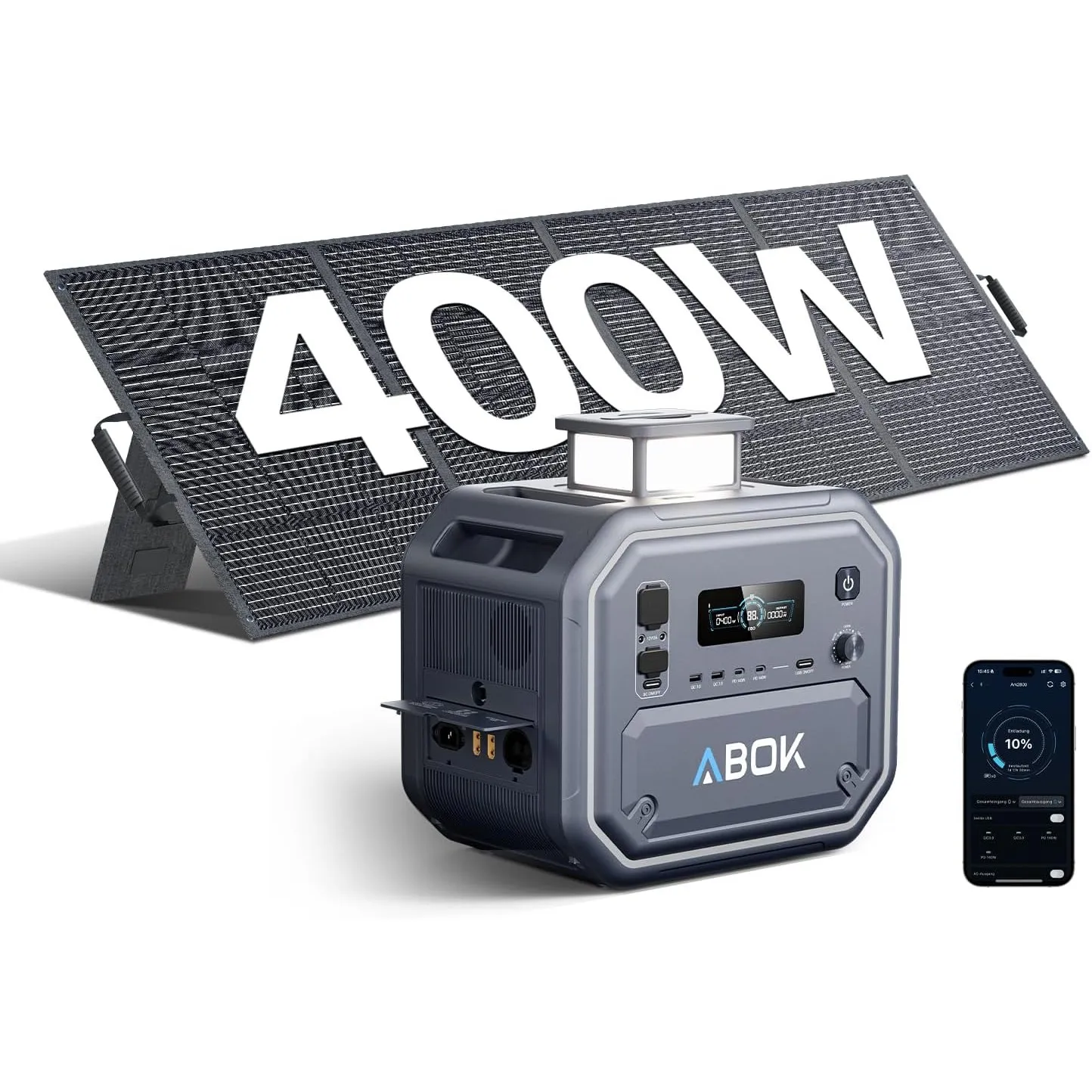 Abok Ark2800 Tragbare Powerstation 2800W, erweiterbar auf 10800Wh