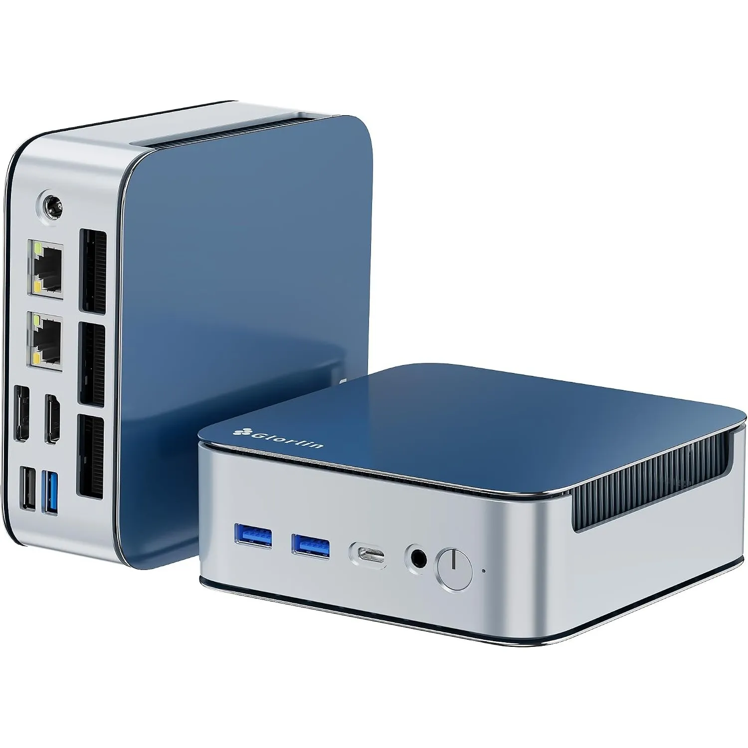 Glorlin GT103 Mini PC,AMD Ryzen 7 6800H ((overtreft R7-7735HS, Bis zu 4.7GHz),16GB LPDDR5(6400/MHz) 1TB NVMe SSD,Mini D…