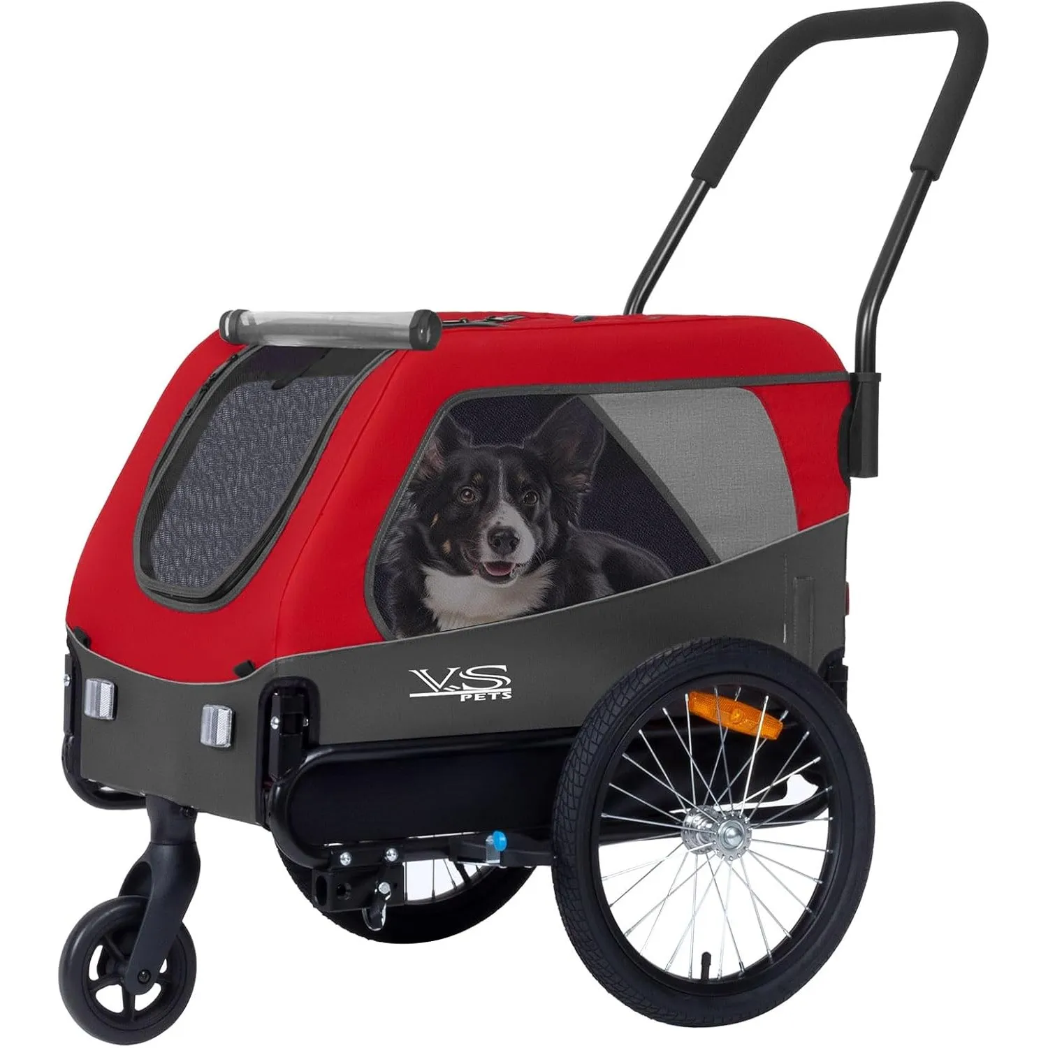 Tiggo VS Medium Hundeanhänger & Buggy 2in1 Fahrradanhänger Hundebuggy Jogger für Hunden bis 23kg