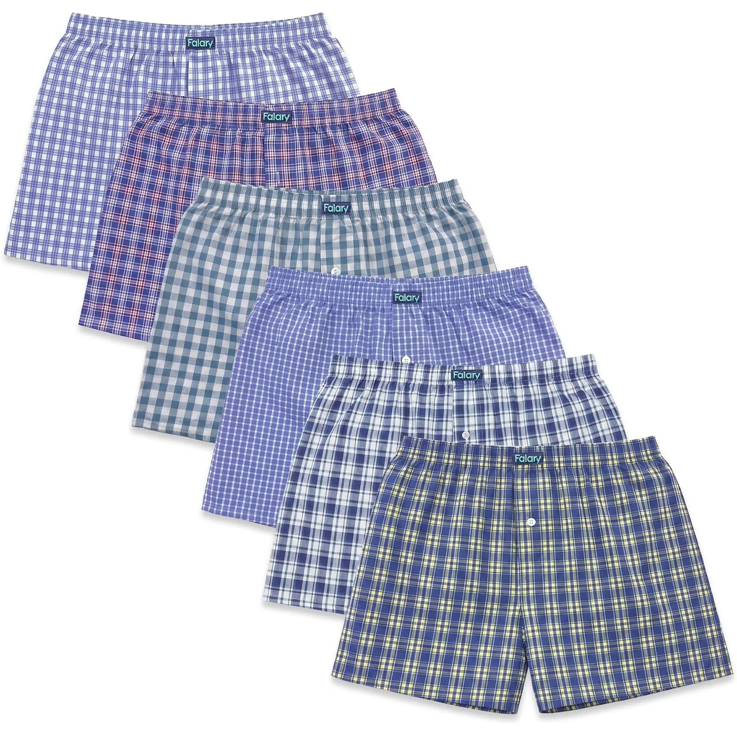 FALARY American Boxershorts Herren 6/12er Pack aus 100% Baumwolle